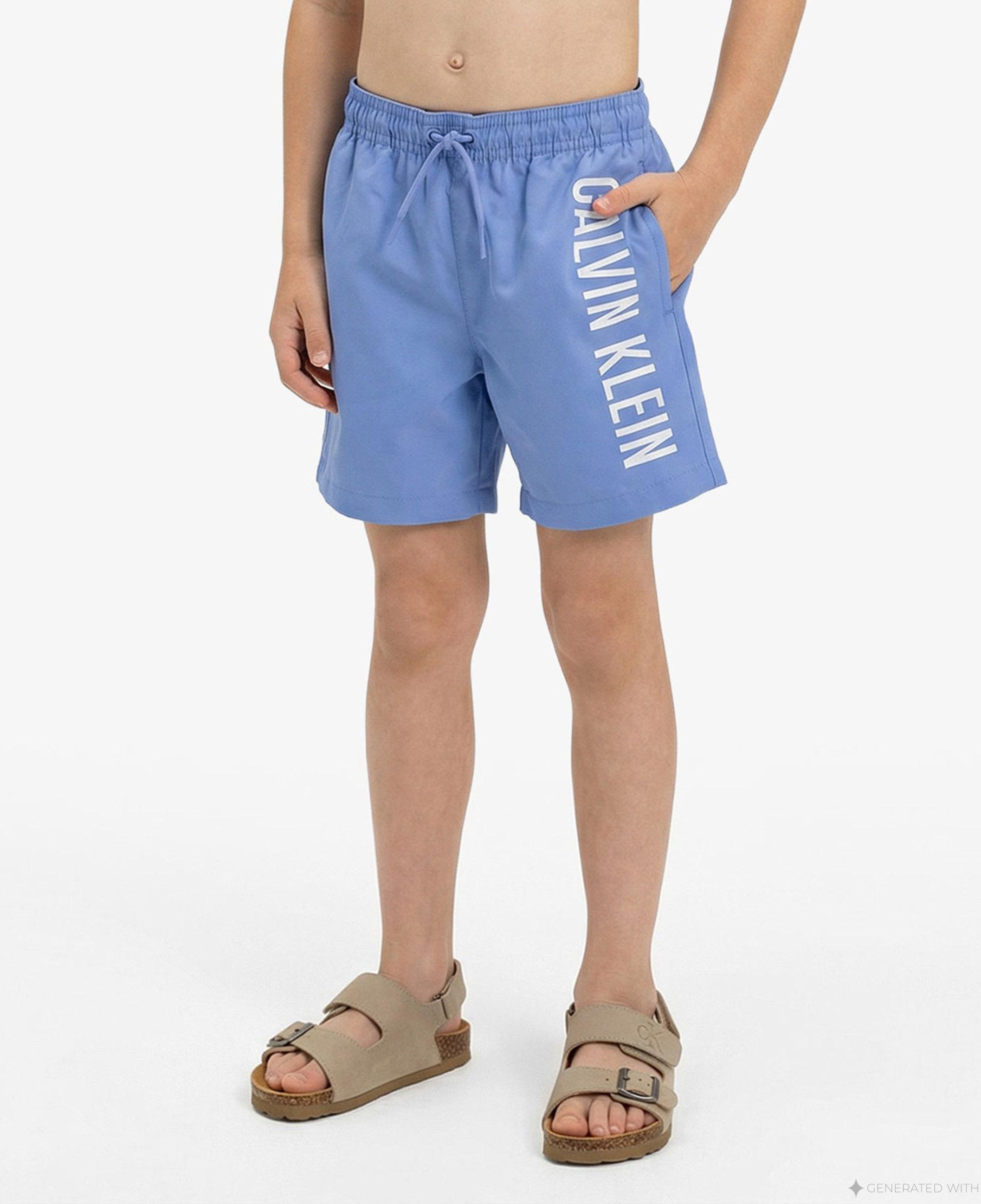 Calvin Klein Medium Drawstring Çocuk Mavi Deniz Şortu