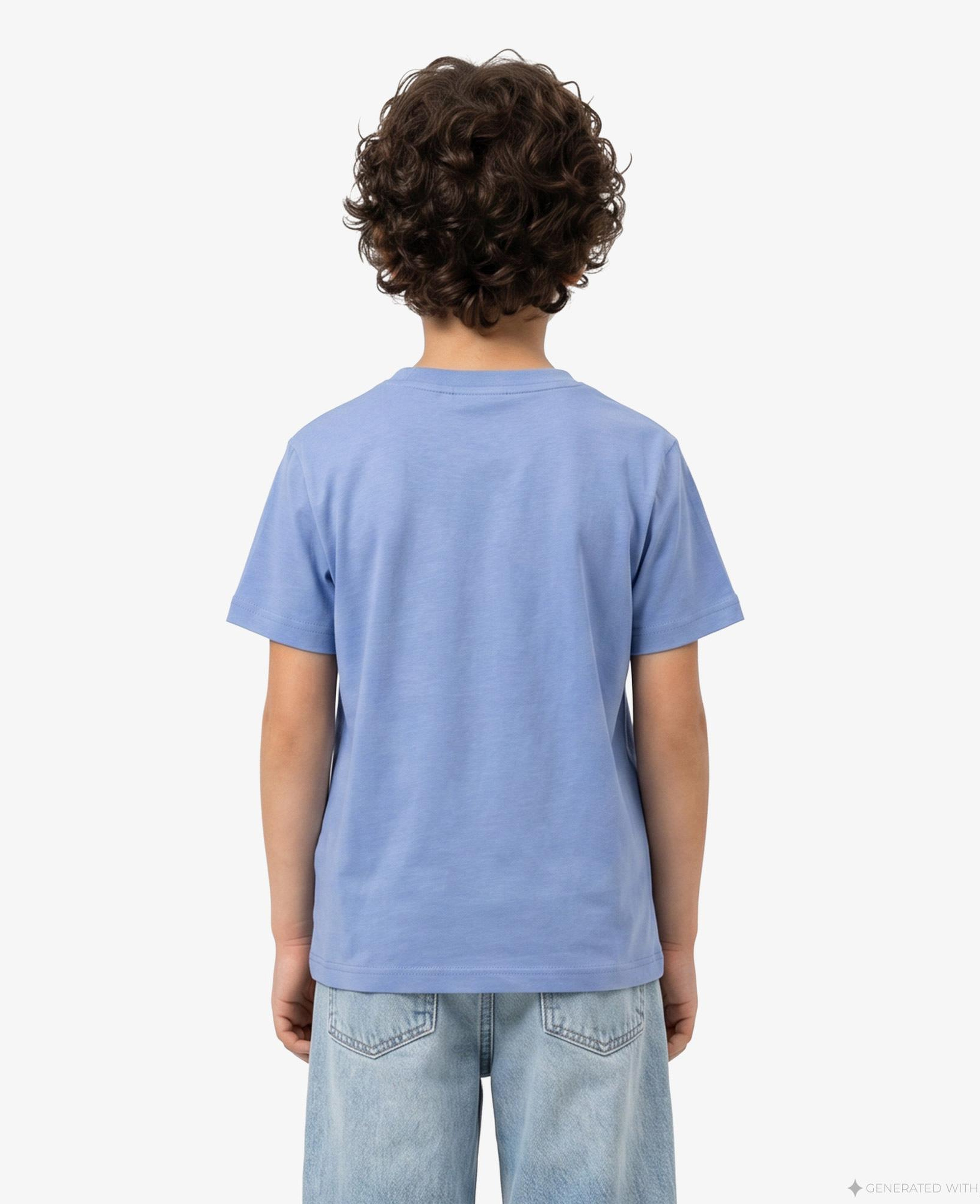 Calvin Klein Chest Logo Çocuk Mavi T-Shirt