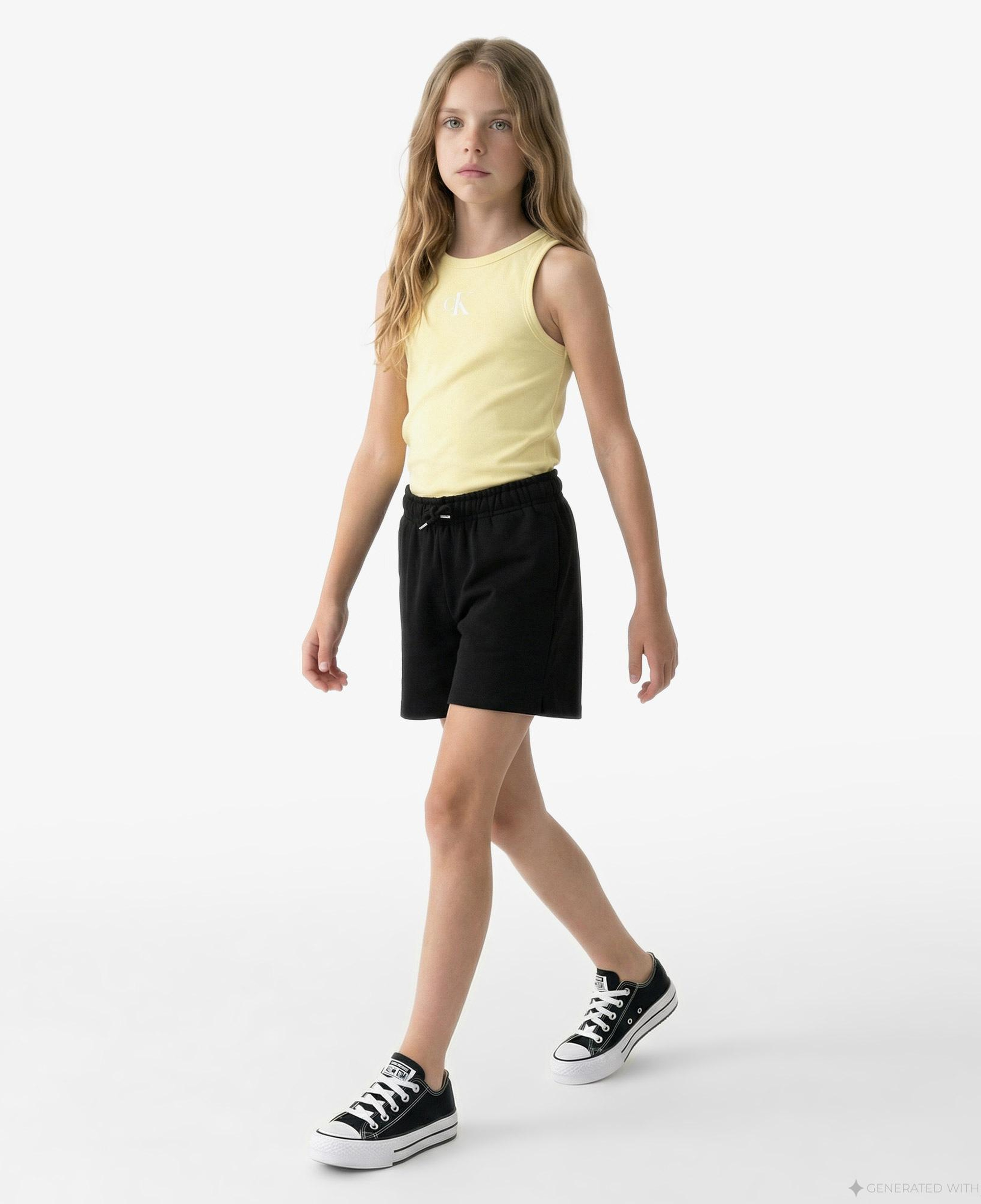 Calvin Klein Logo Çocuk Sarı Kolsuz T-Shirt