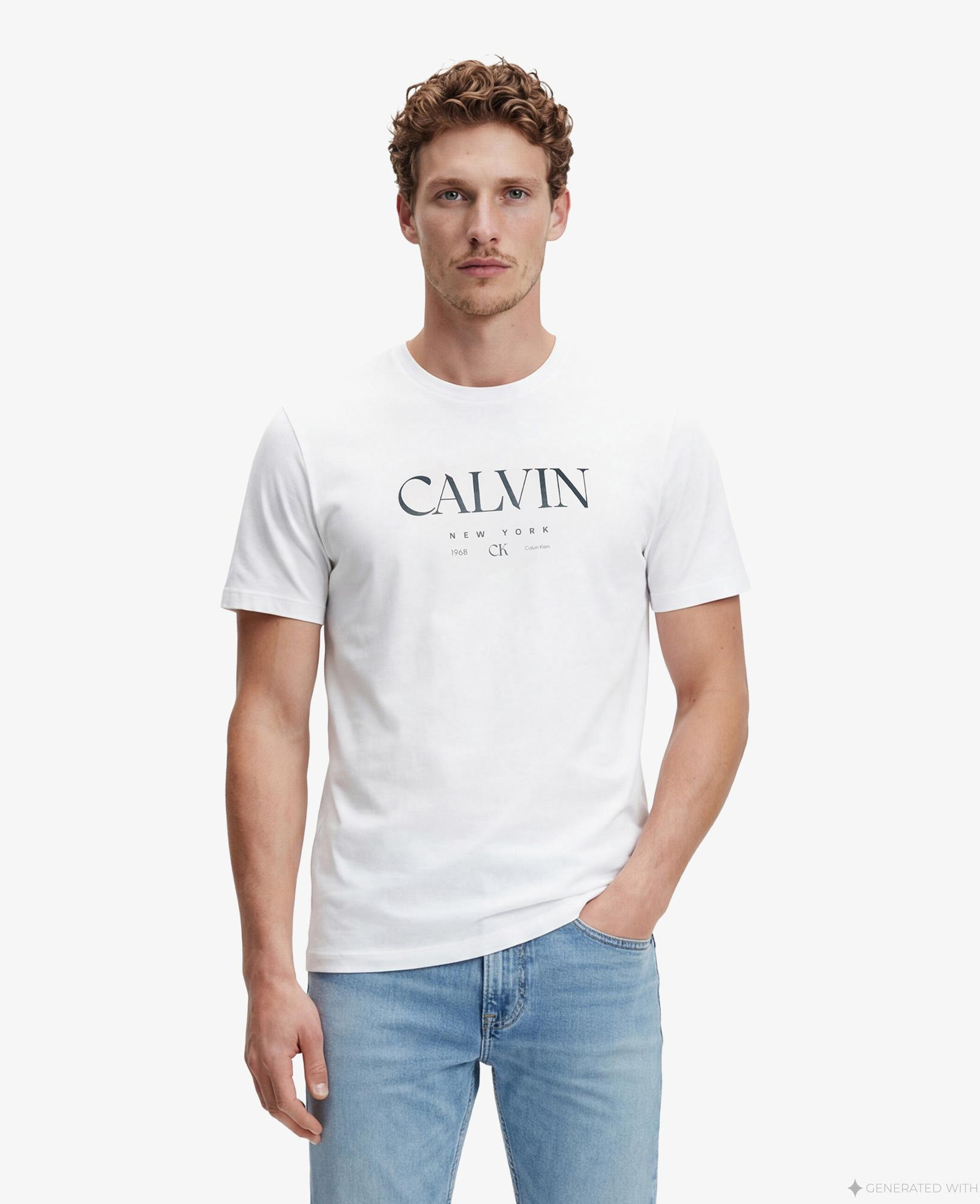 Calvin Klein 20S Graphic Erkek Beyaz T-Shirt