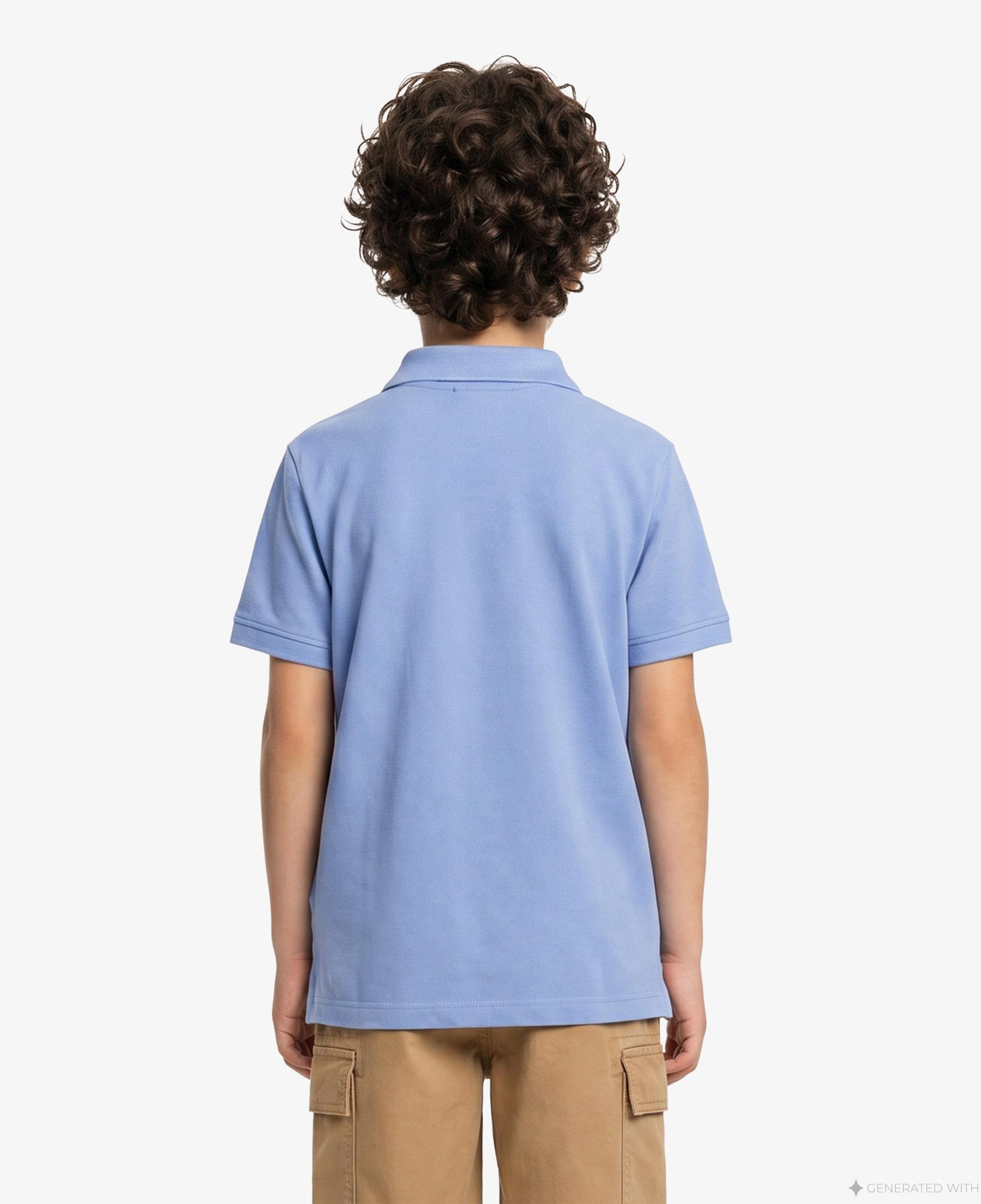 Calvin Klein Solid Çocuk Mavi Polo