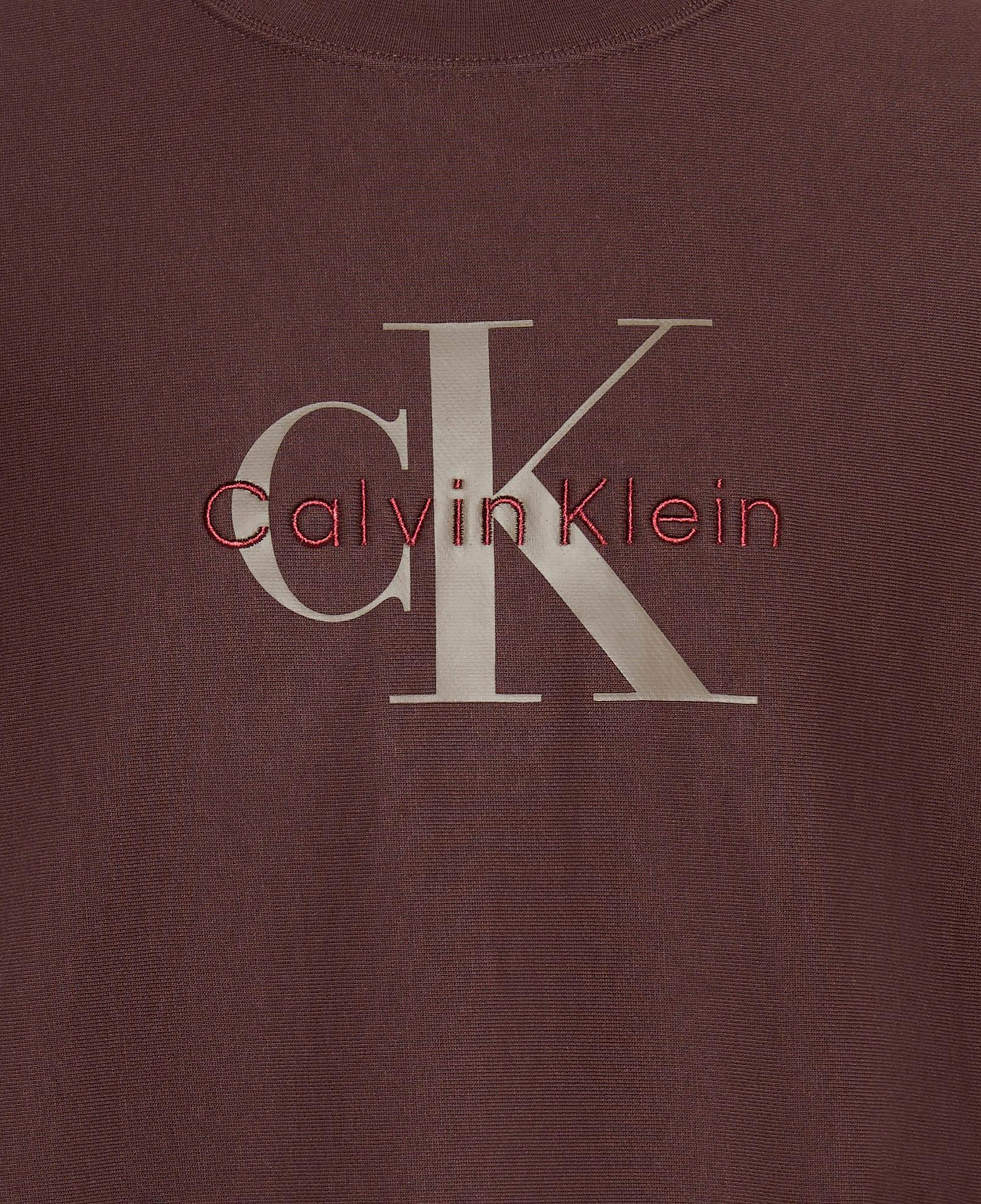 Calvin Klein Premium Terry Monologo Erkek Kahverengi Sweatshirt