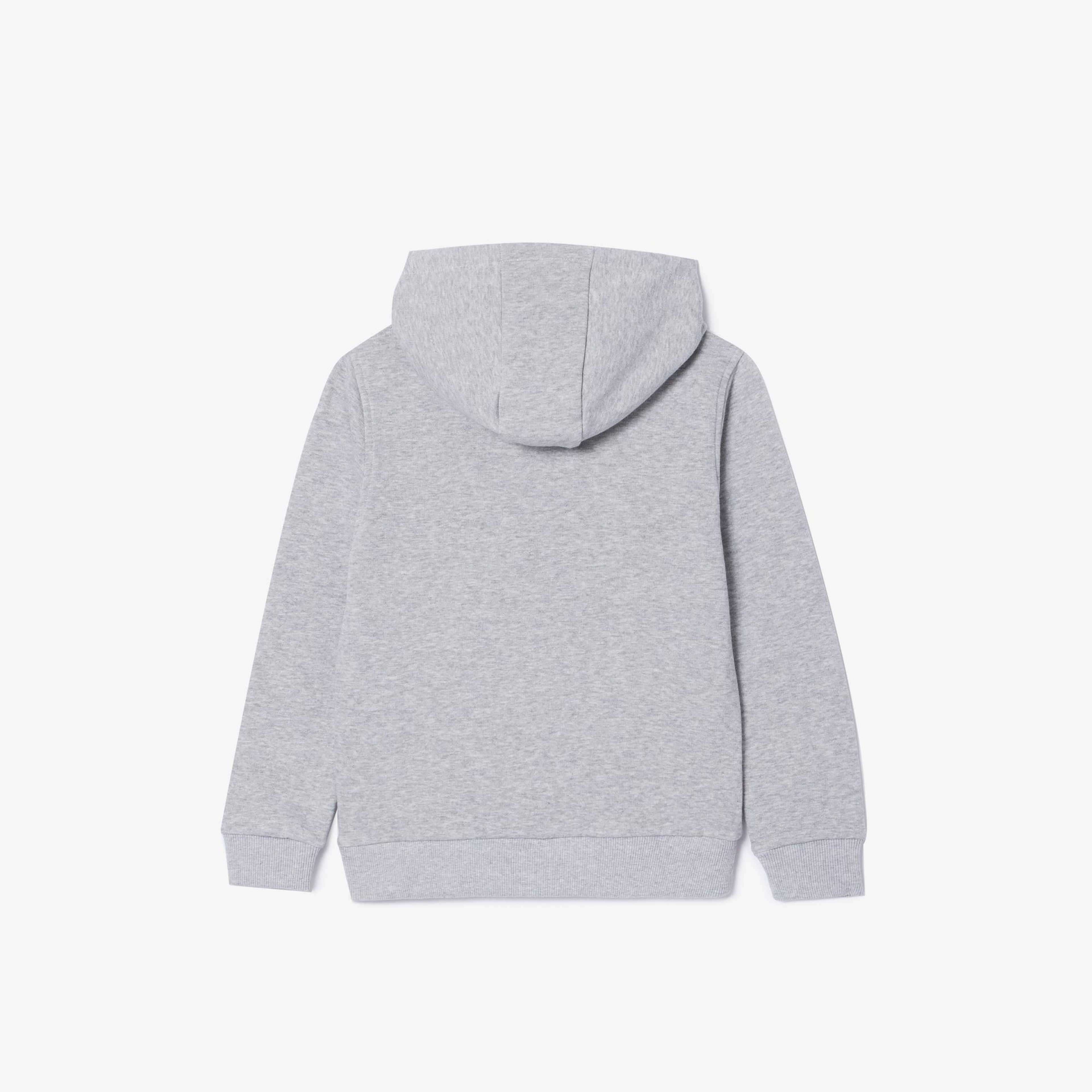 Lacoste Çocuk Kapüşonlu Gri Sweatshirt