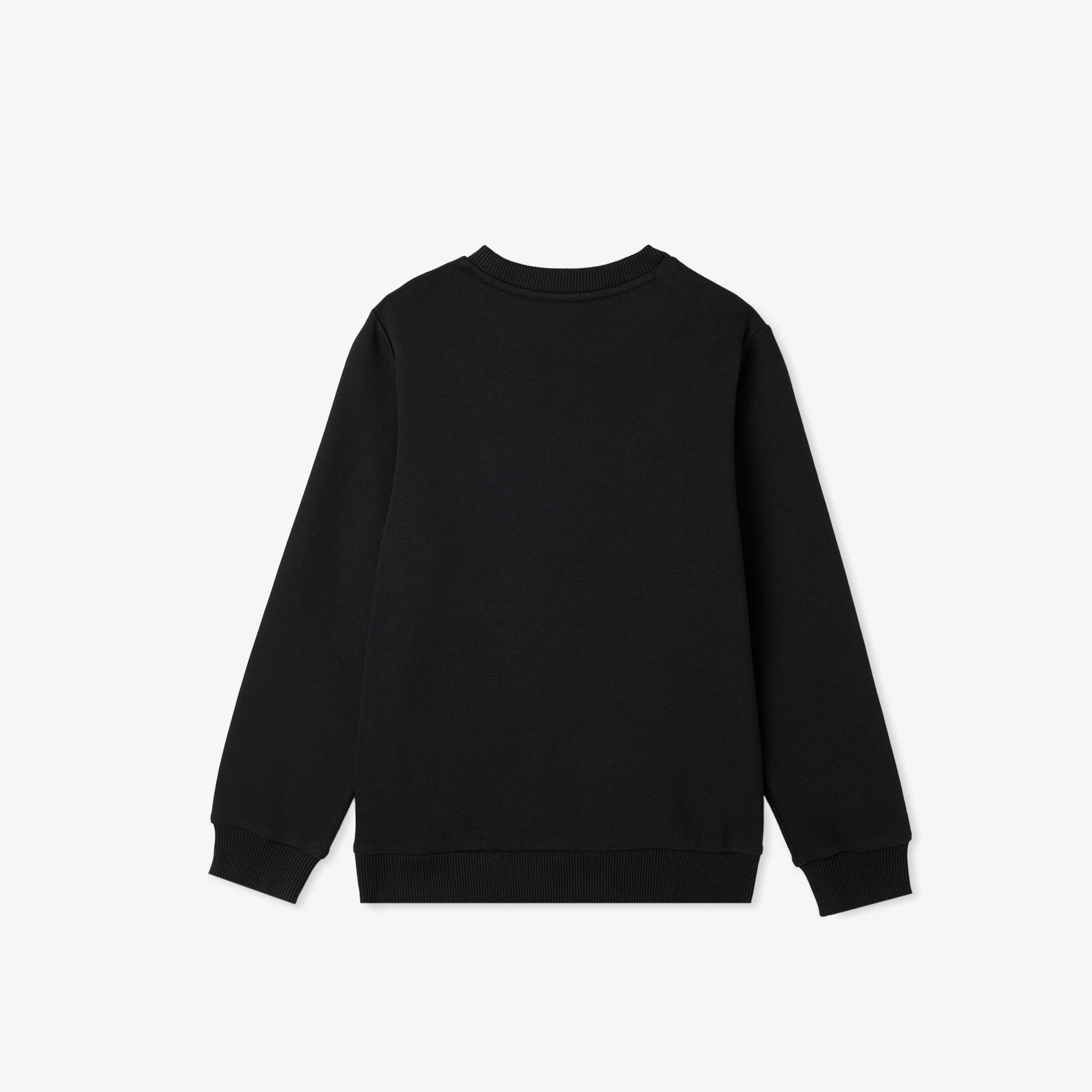 Çocuk Bisiklet Yaka Siyah Sweatshirt