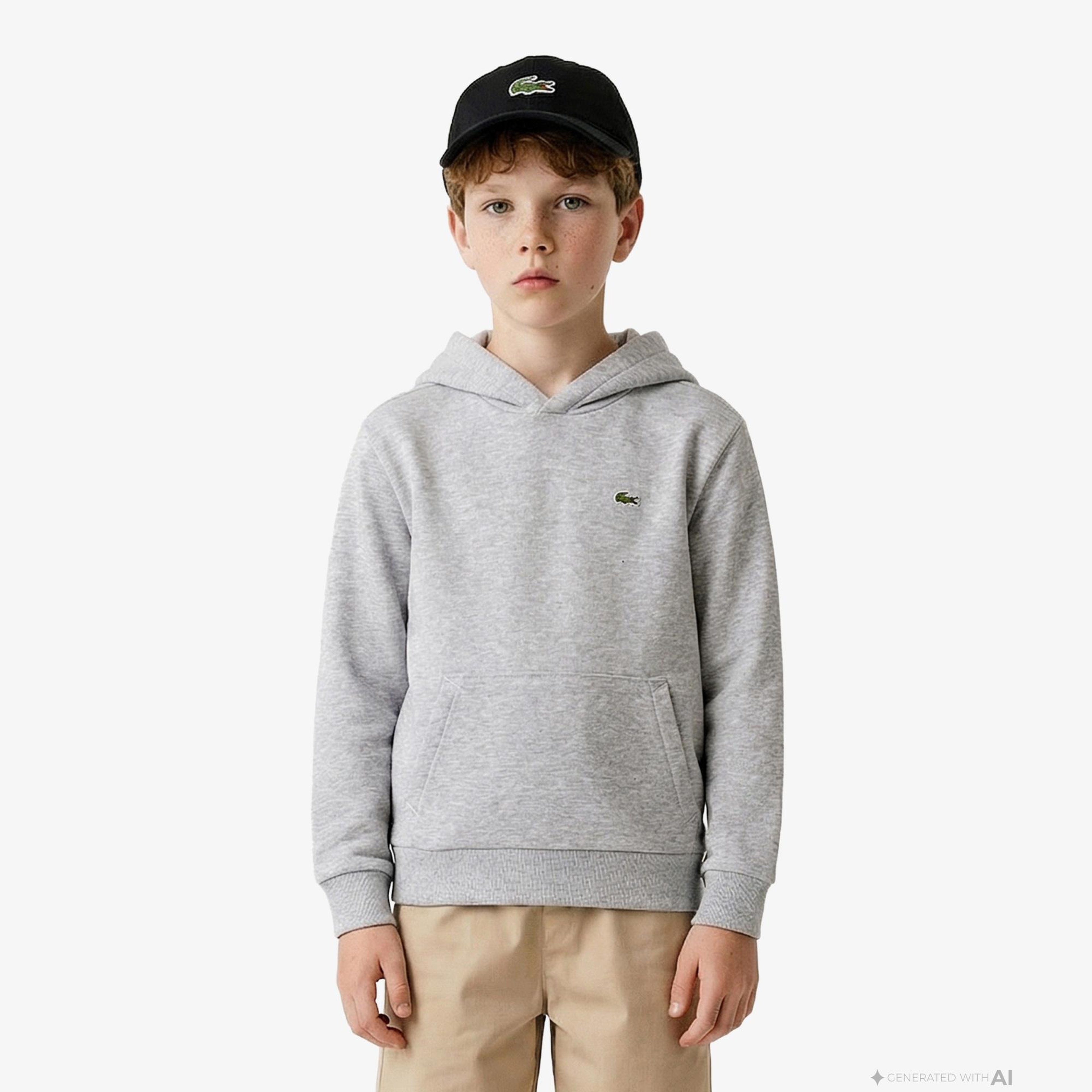 Çocuk Kapüşonlu Gri Sweatshirt