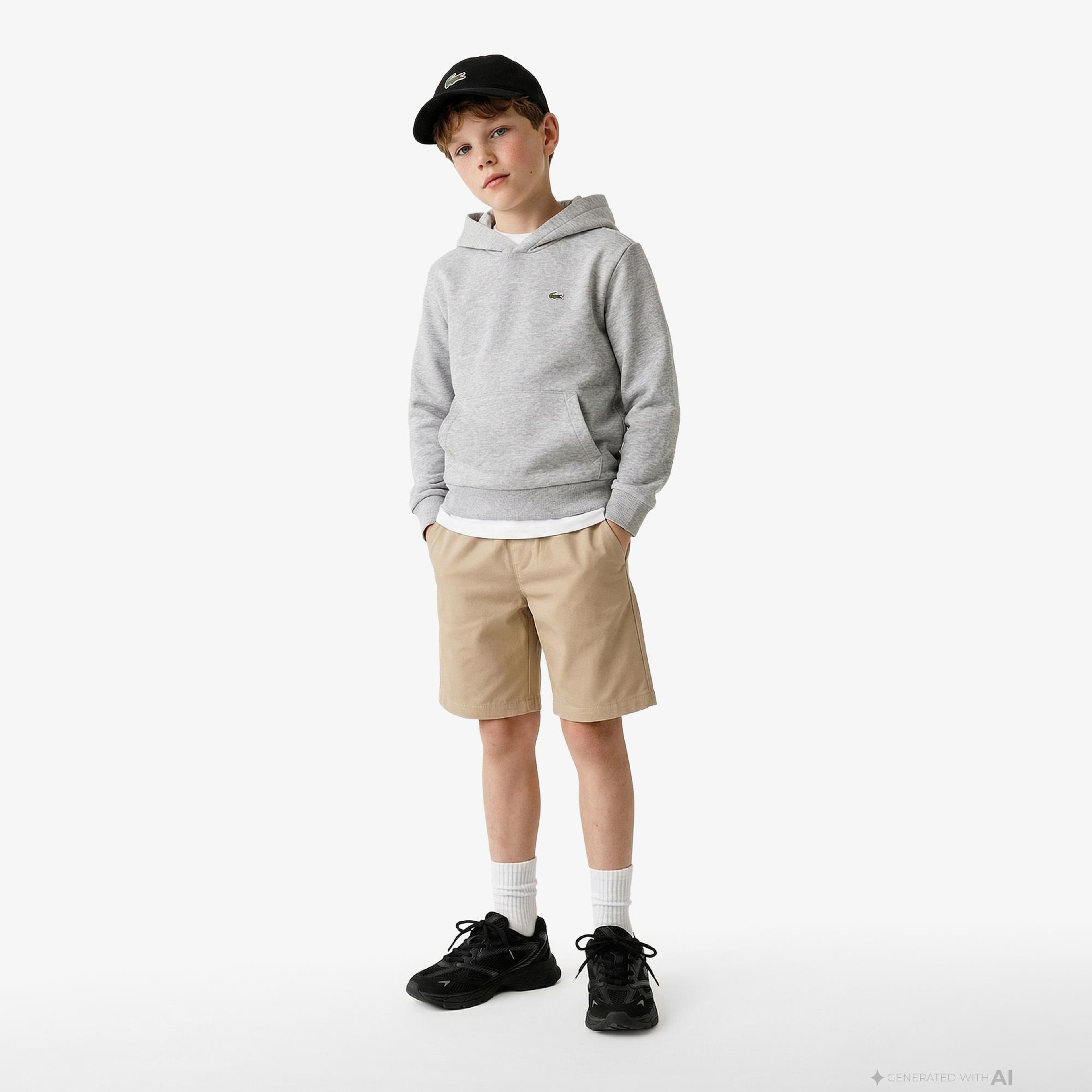 Çocuk Kapüşonlu Gri Sweatshirt