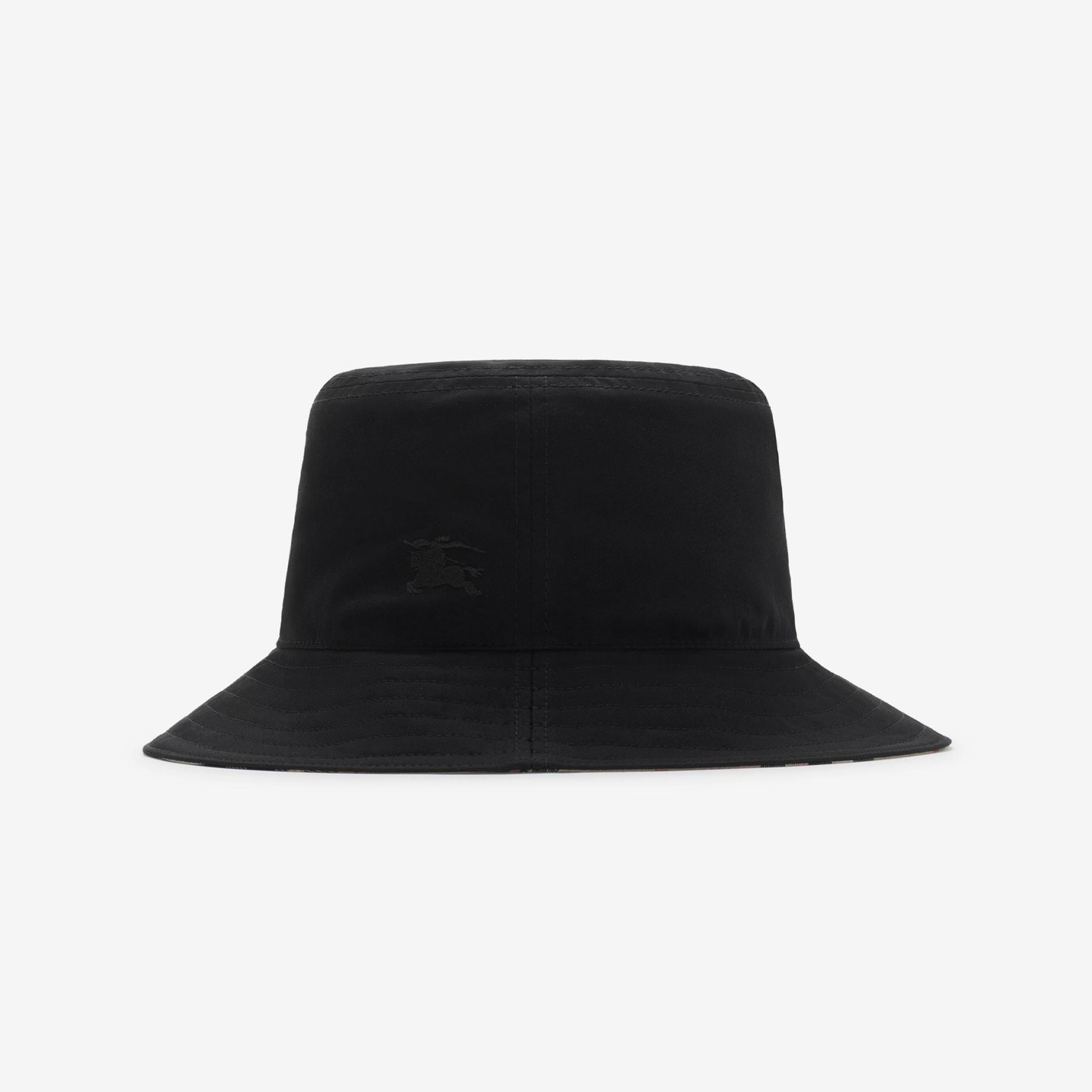 Burberry Reversible Gabardine Bucket Erkek Siyah Şapka