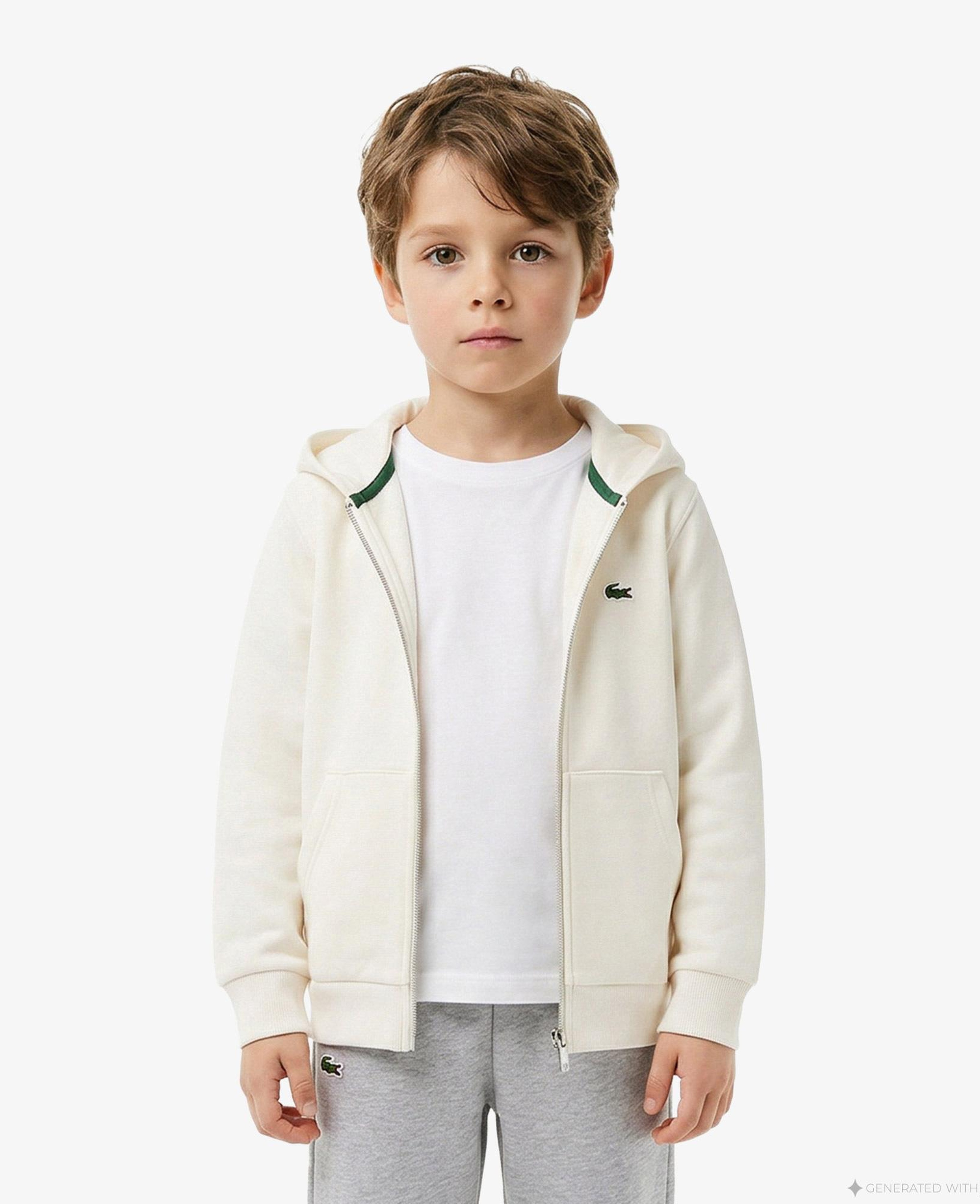 Çocuk Kapüşonlu Krem Sweatshirt