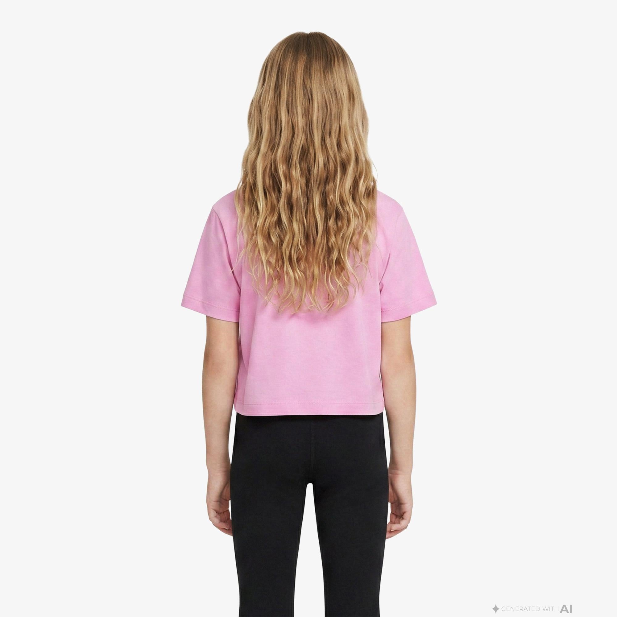 Nike Sportswear Futura Çocuk Pembe Crop T-Shirt