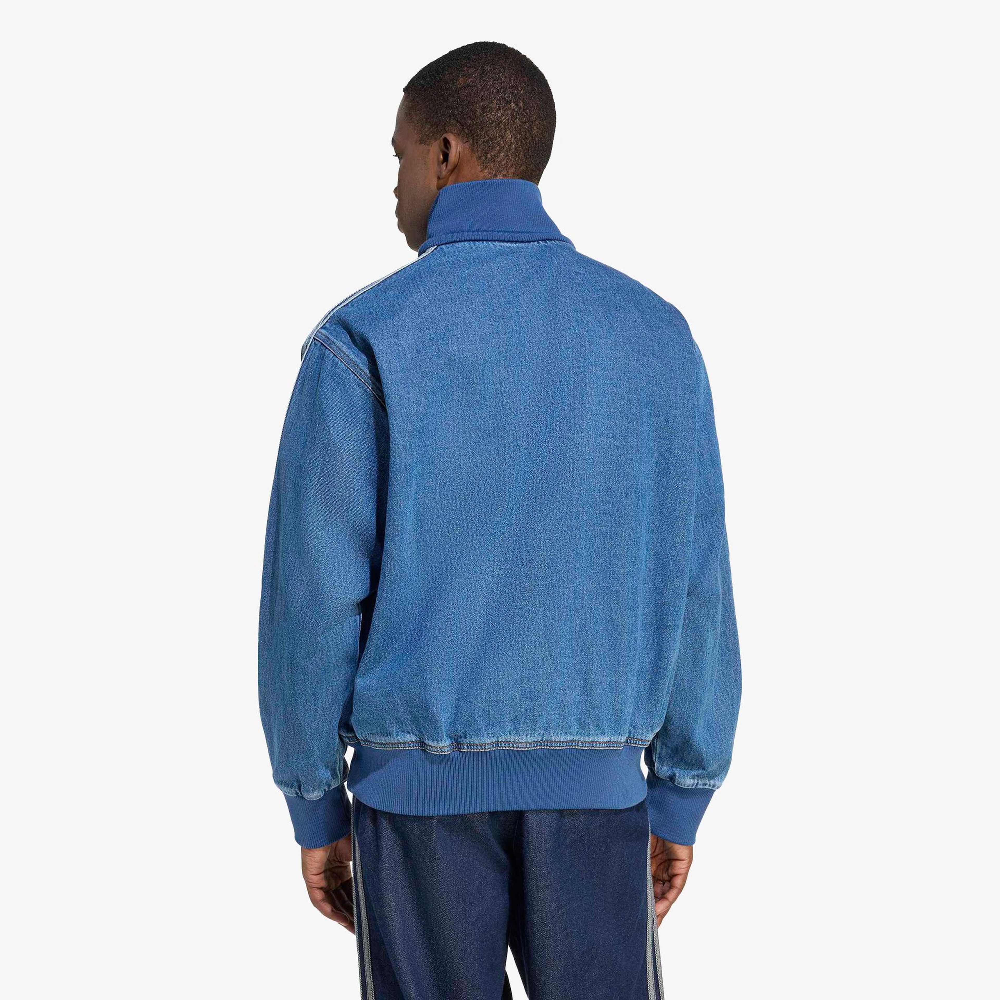 adidas Denim Firebird Erkek Mavi Ceket