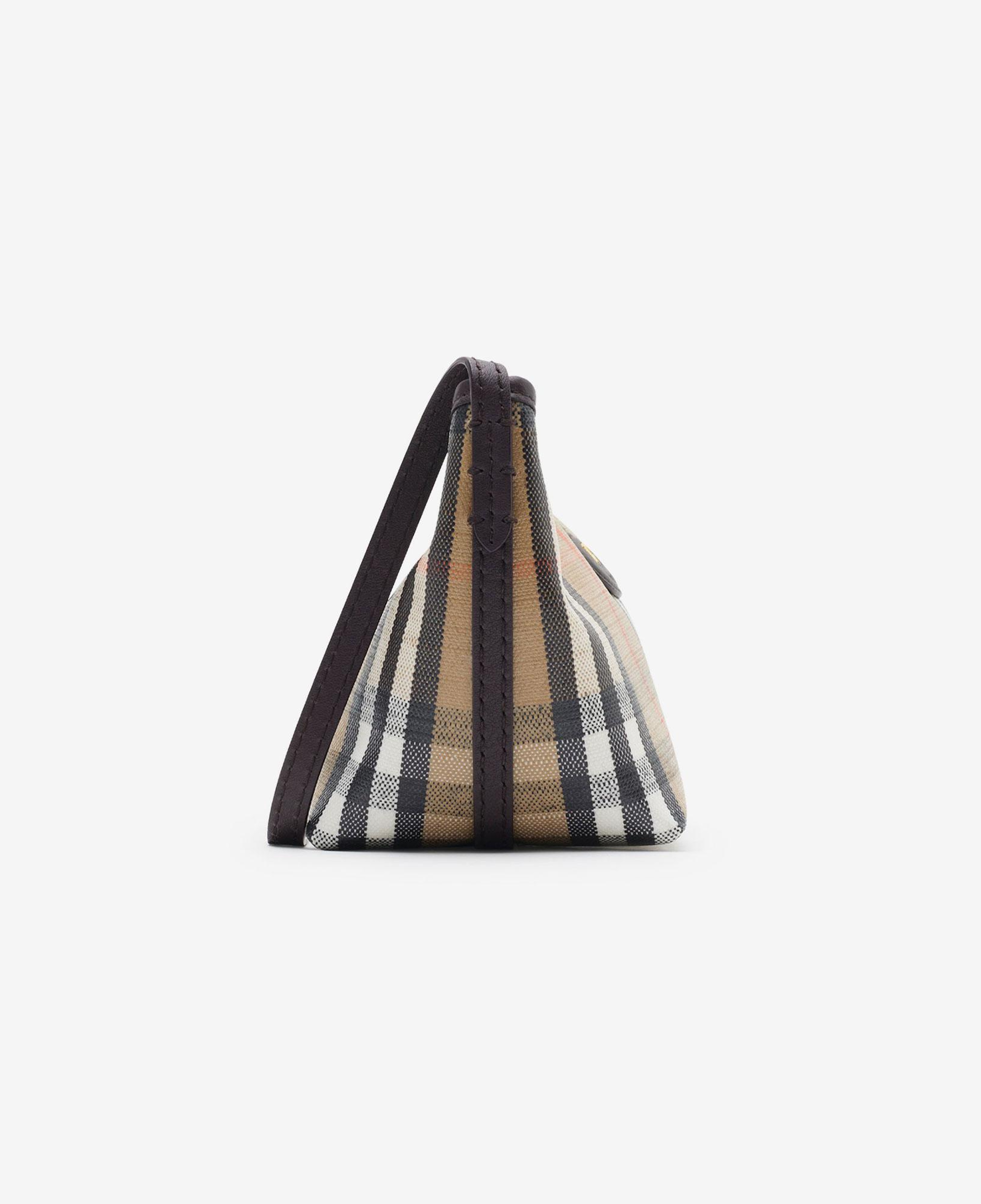 Burberry Baguette Mini Highlands Kadın Bej Keten Omuz Çantası