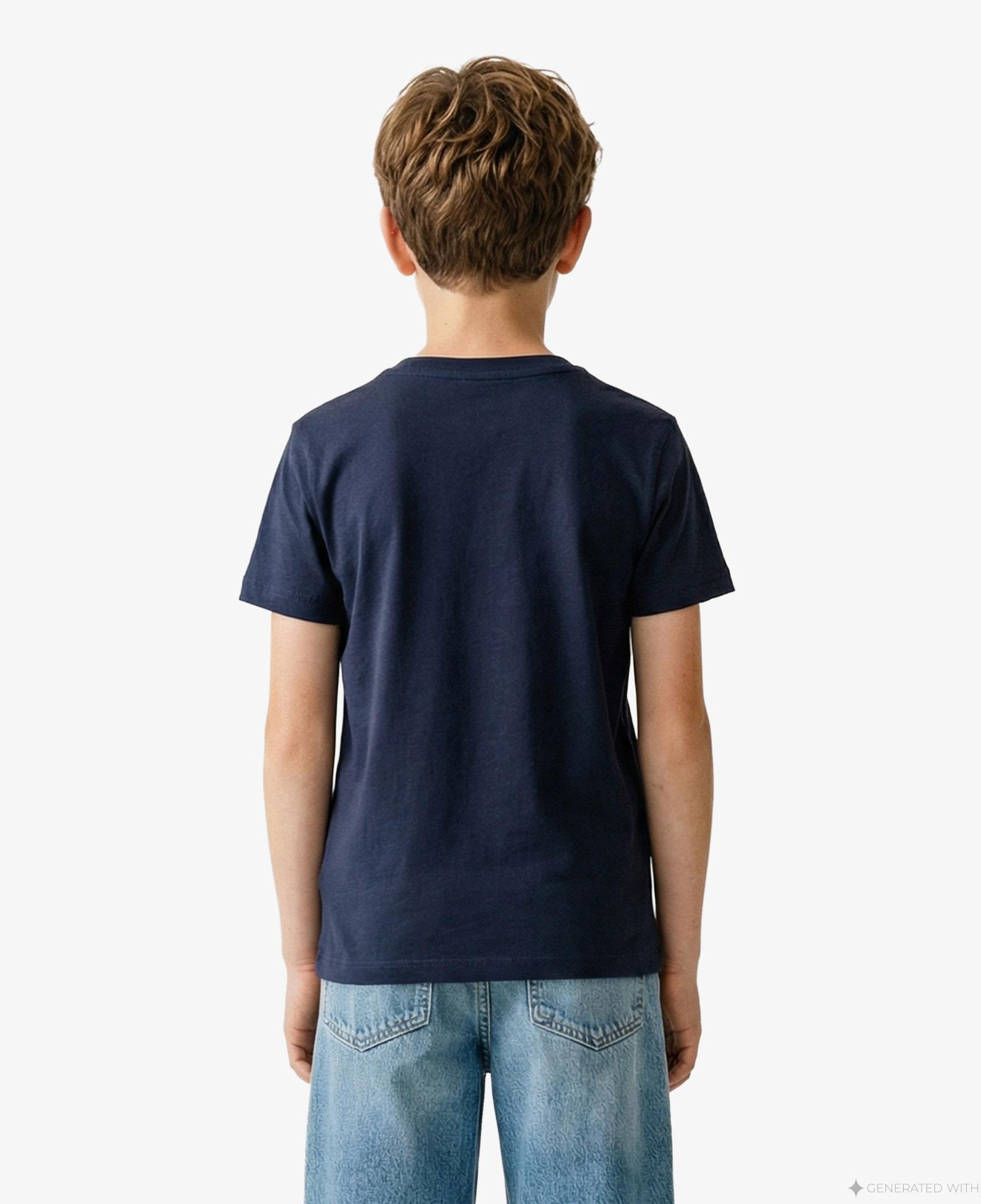 Tommy Hilfiger Curved Graphic Çocuk Lacivert T-Shirt