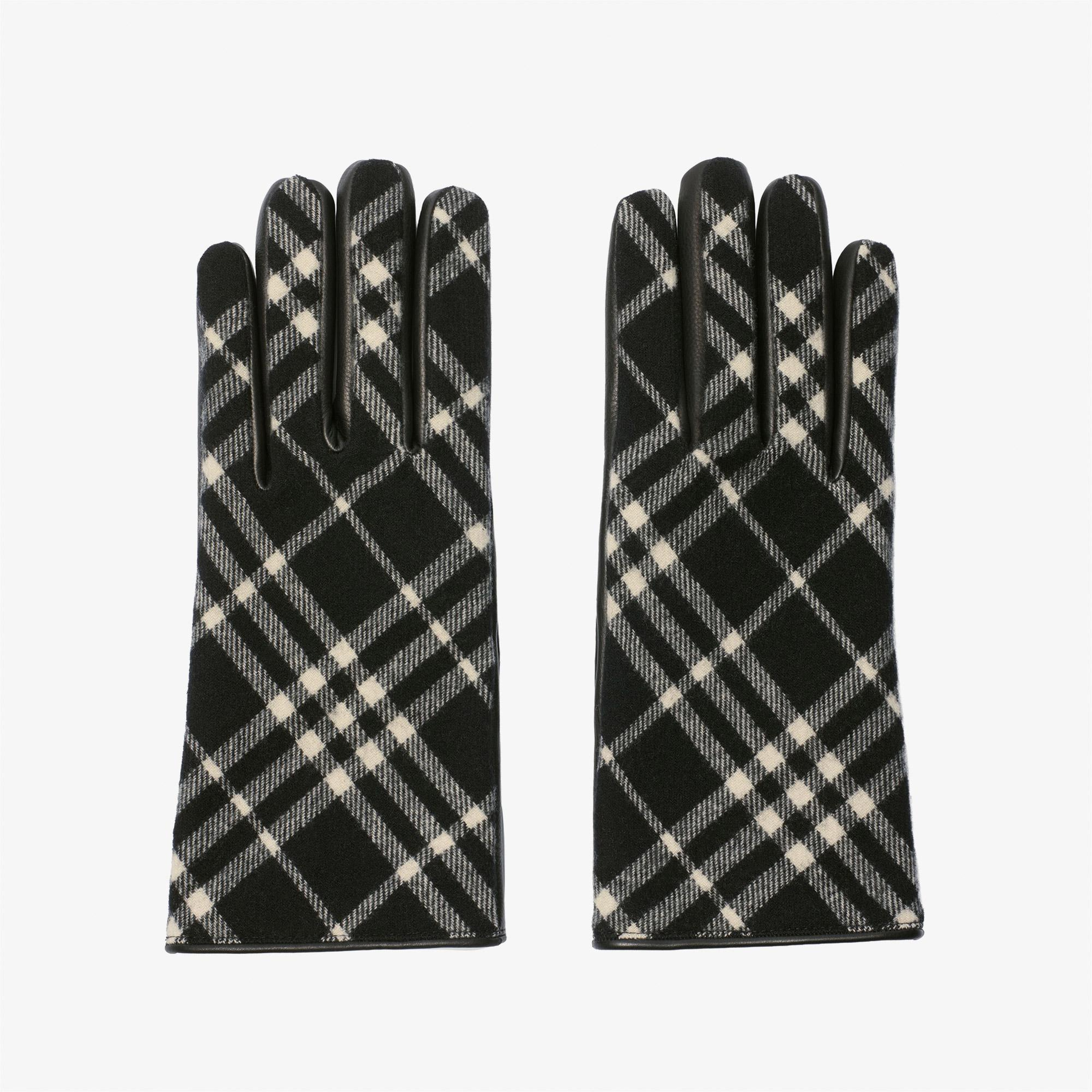 Burberry Core Check Erkek Siyah Eldiven