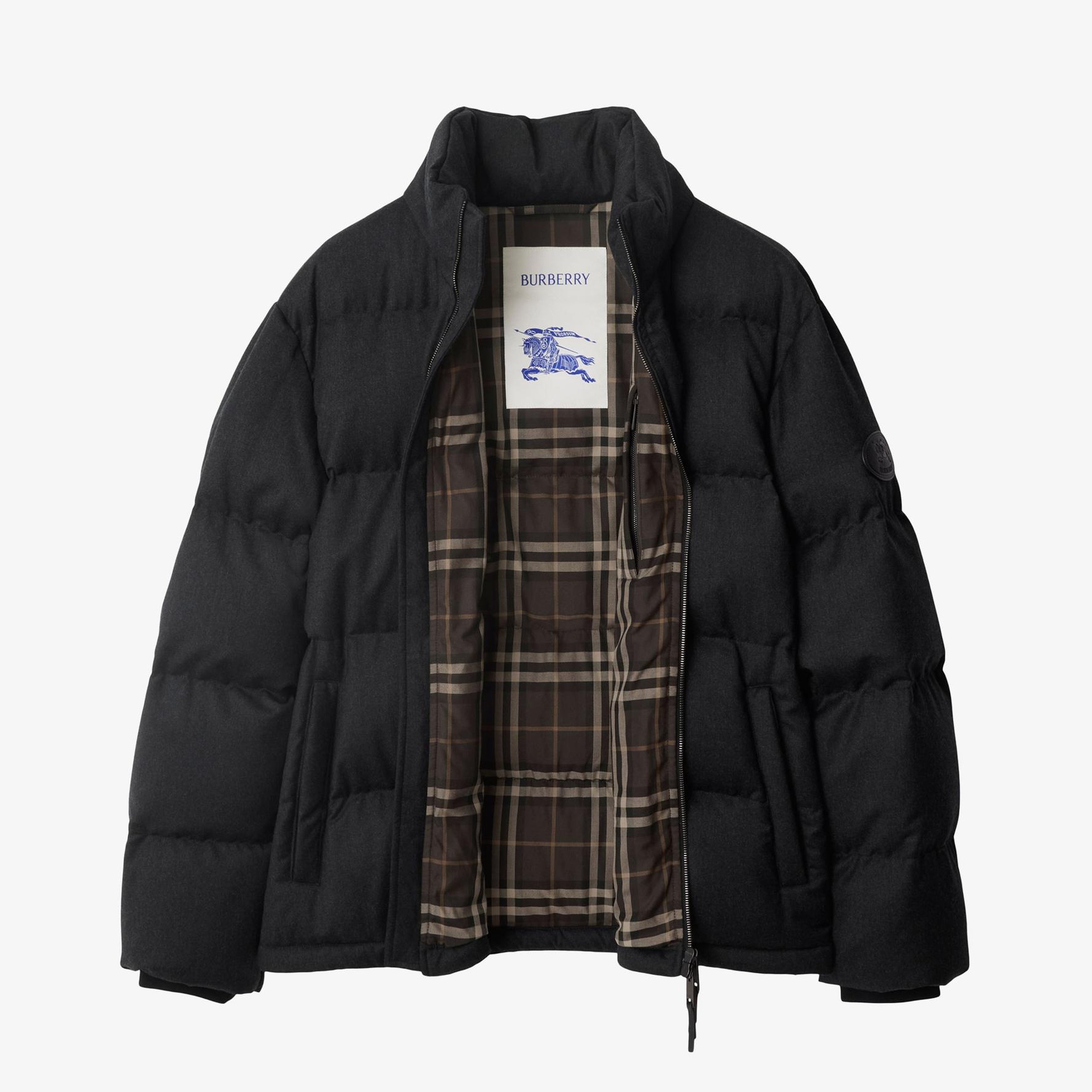 Burberry Snowdon Erkek Gri Mont