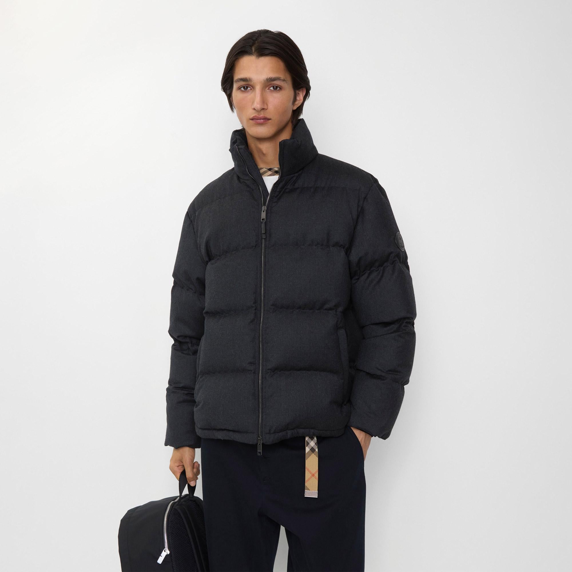 Burberry Snowdon Erkek Gri Mont