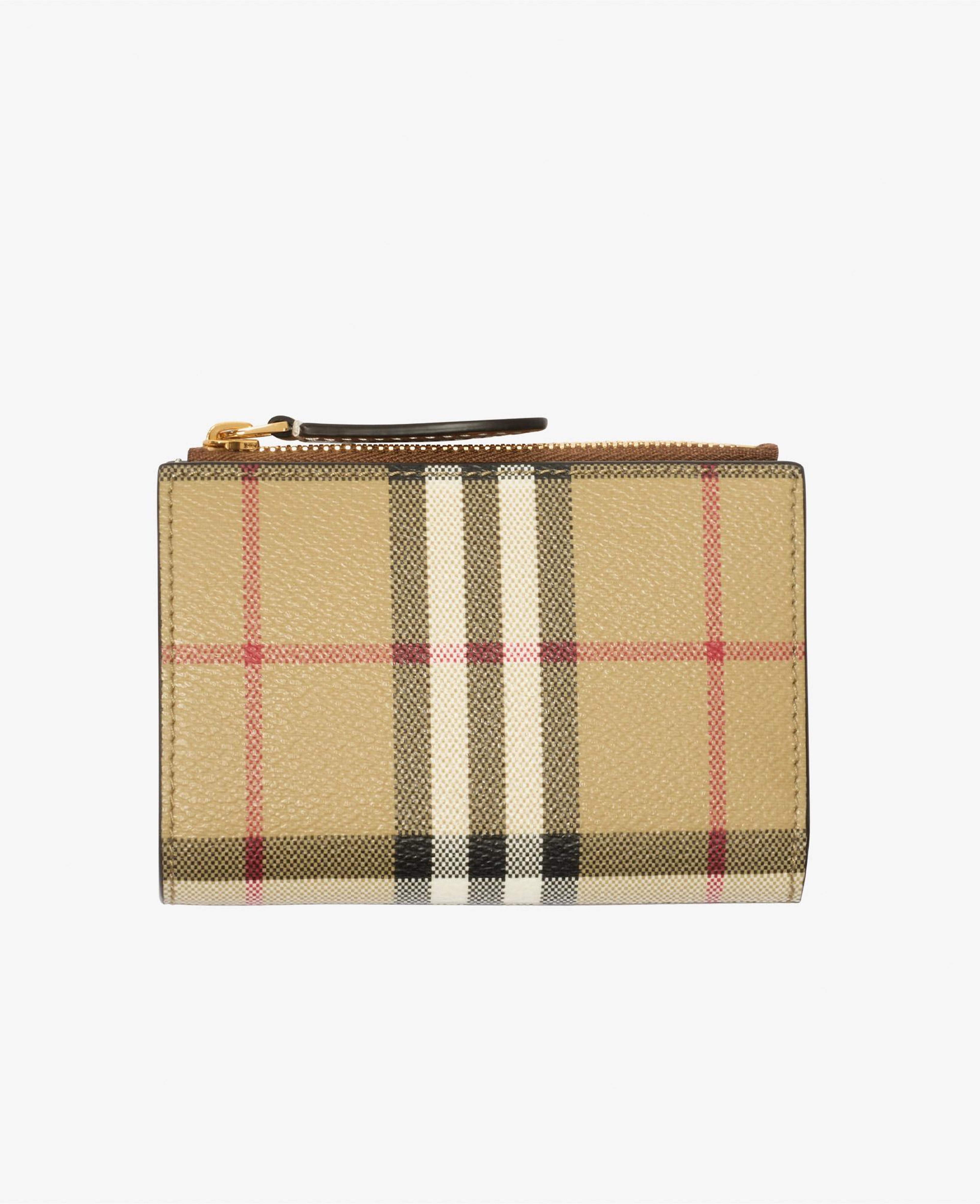 Burberry Small Check Bifold Kadın Bej Cüzdan