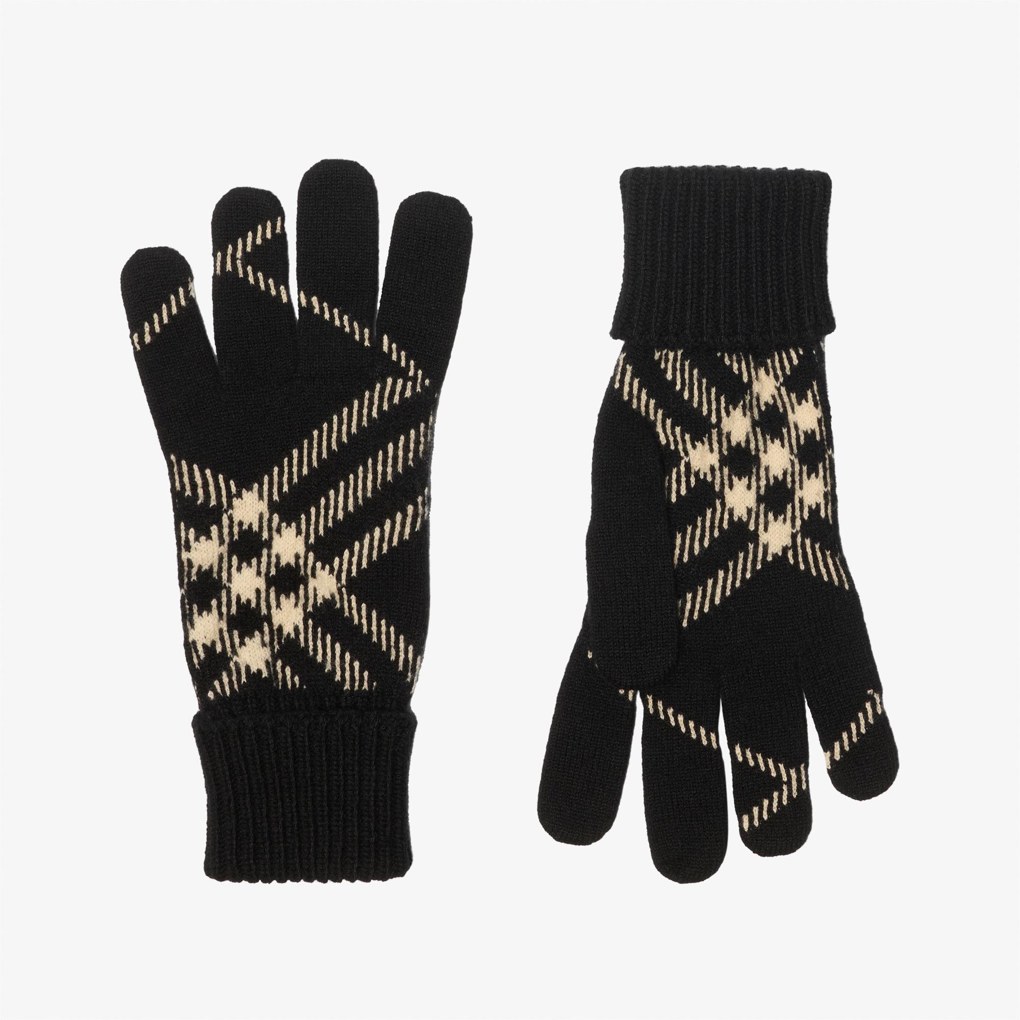 Burberry Core Check Erkek Siyah Eldiven