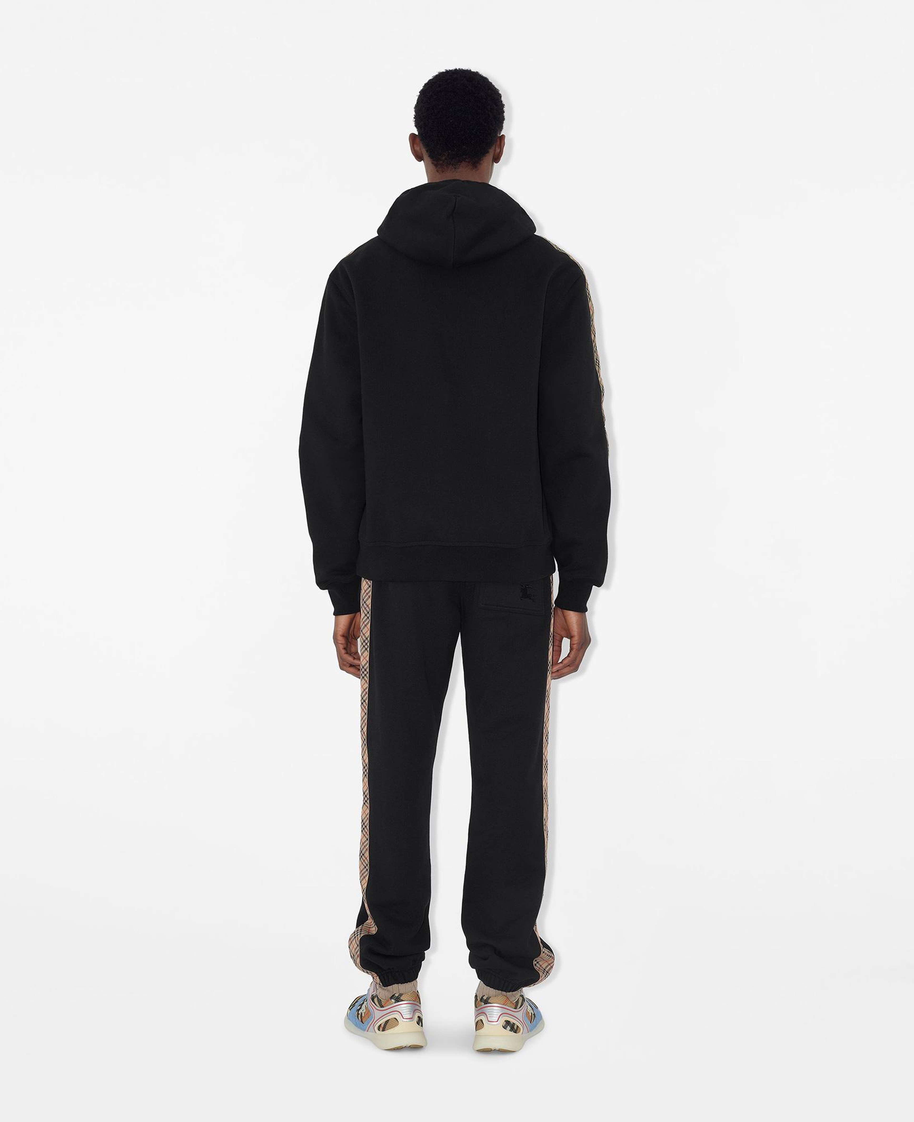 Burberry Scott Check Trim Cotton Erkek Siyah Sweatshirt