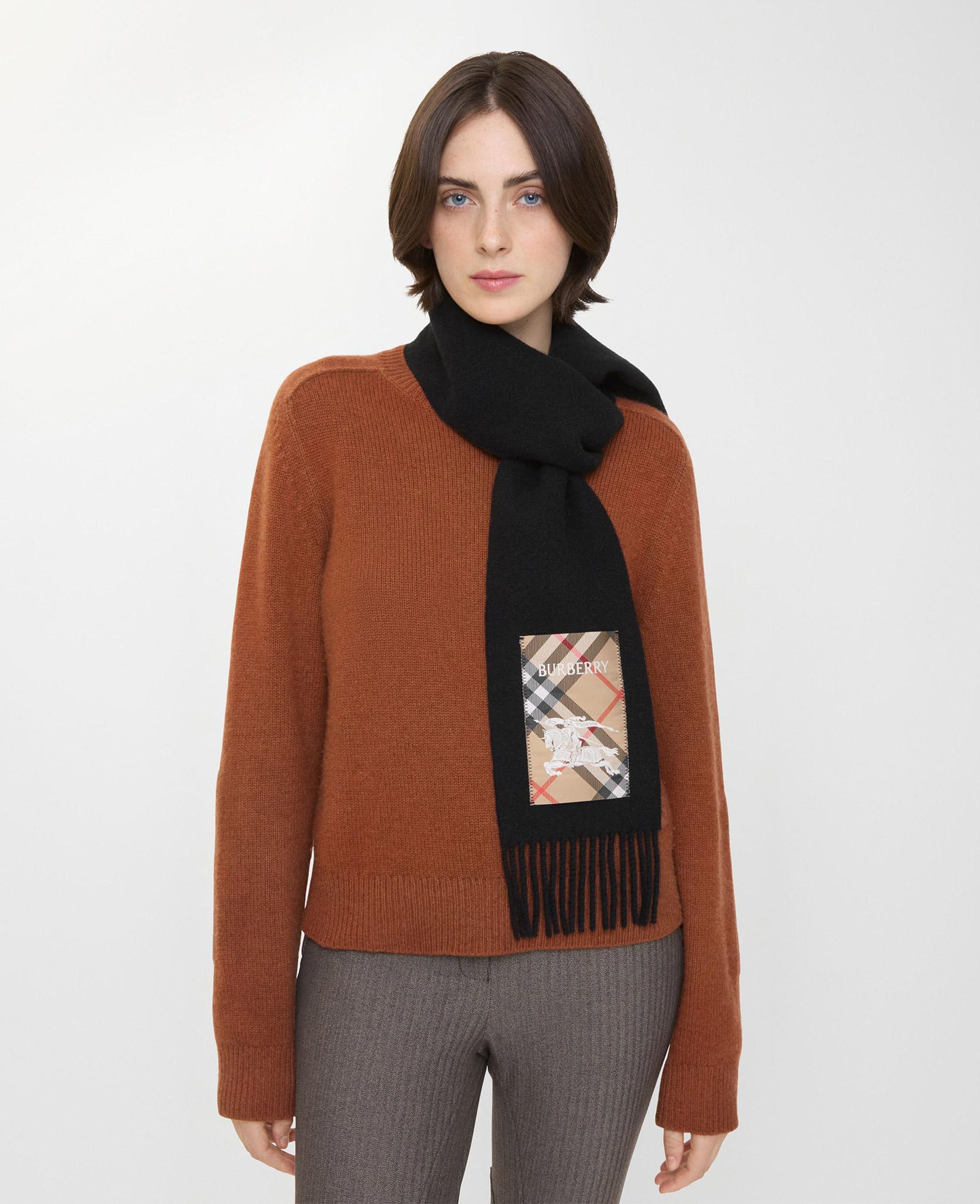 Burberry Solid Label Kadın Siyah Atkı
