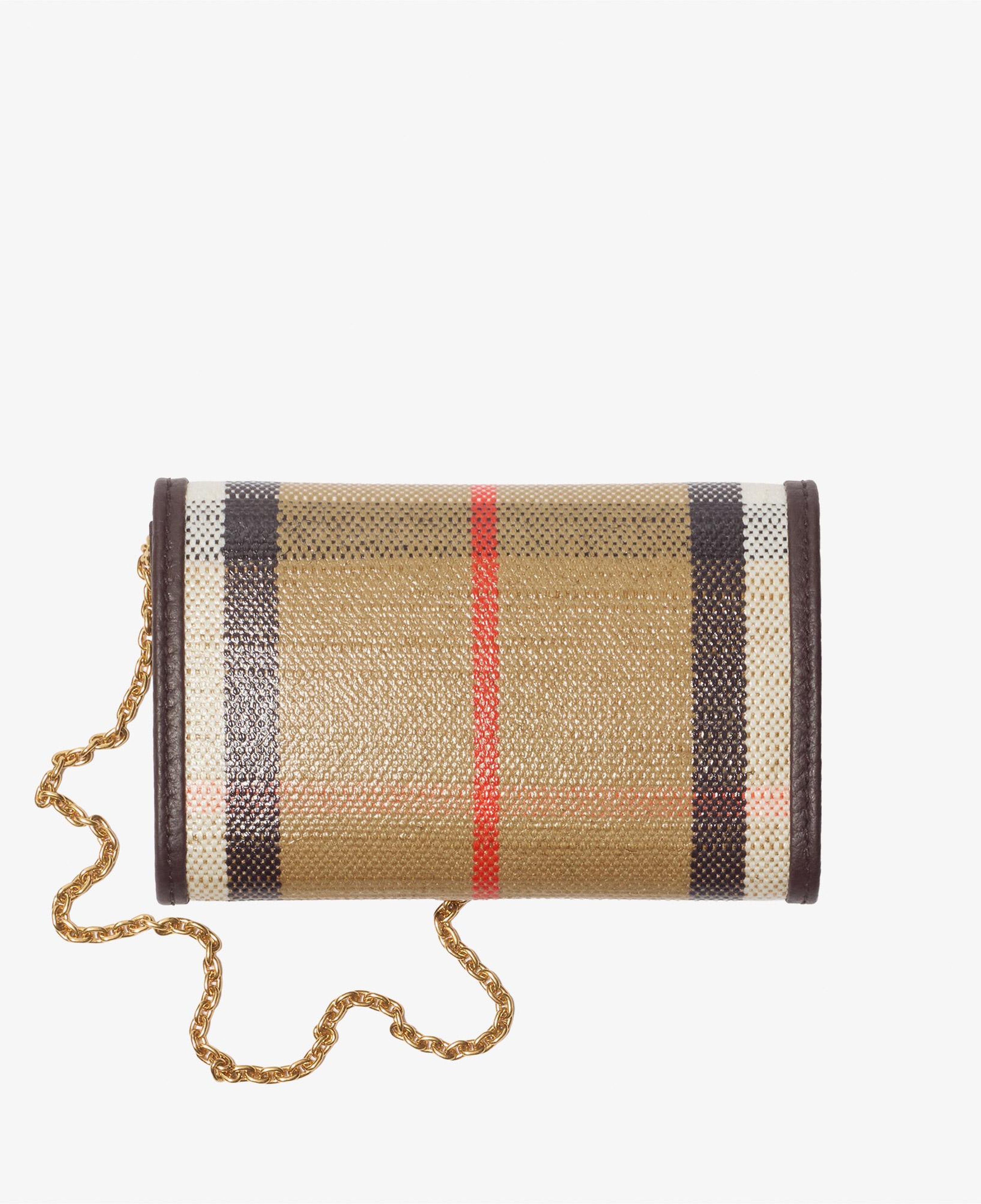 Burberry Highlands Chain Kadın Bej Keten Cüzdan