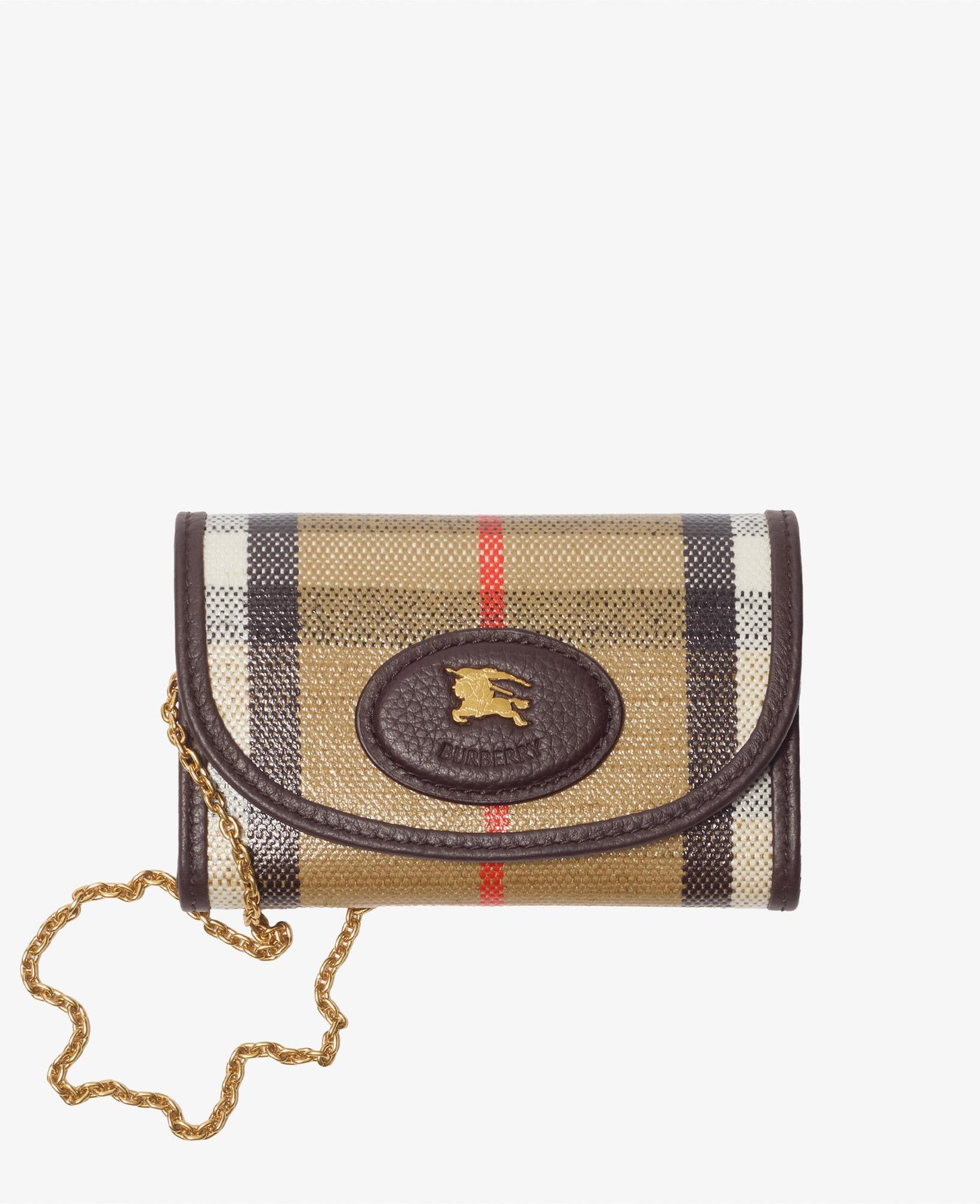 Burberry Highlands Chain Kadın Bej Keten Cüzdan