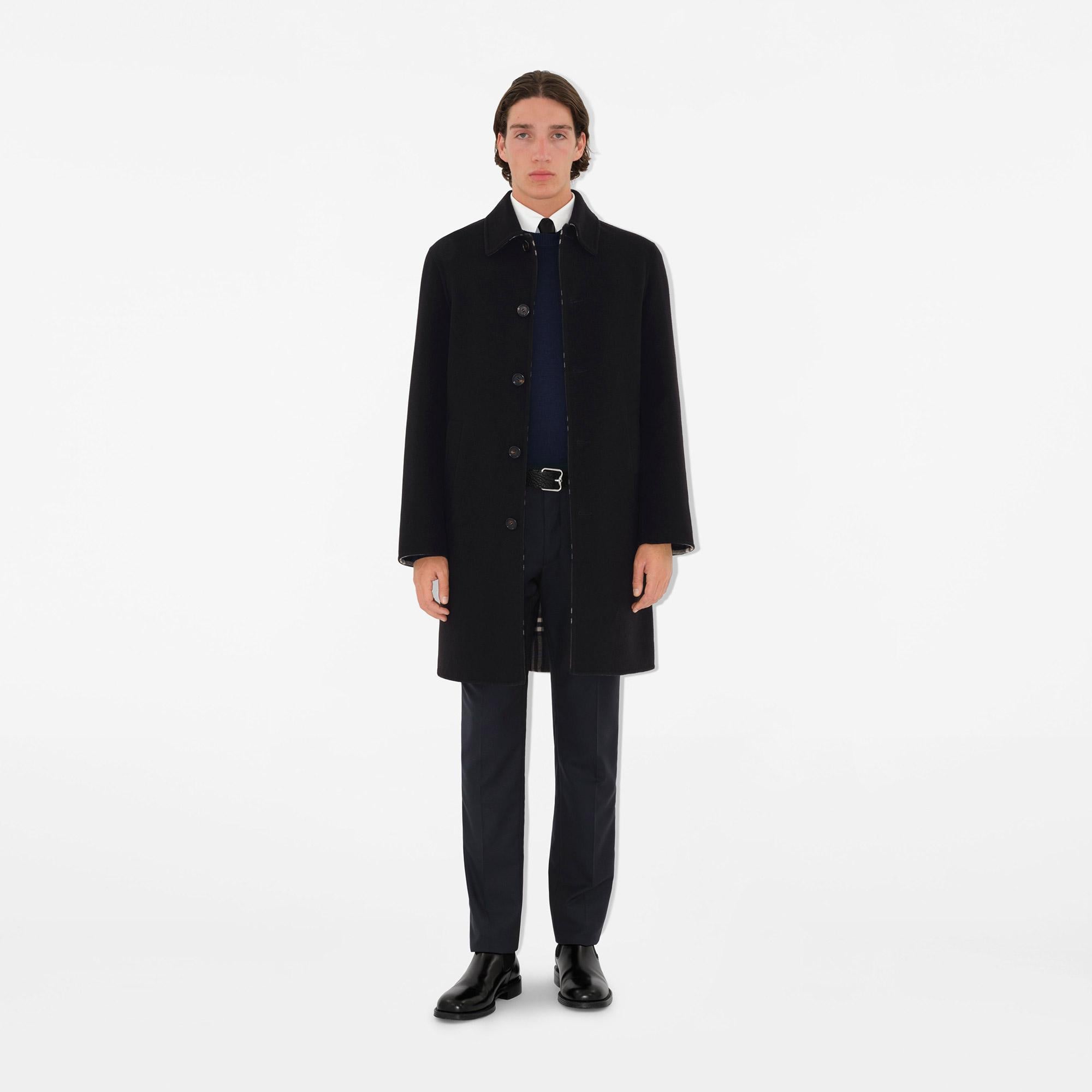 Burberry Worthing Erkek Siyah Kaban