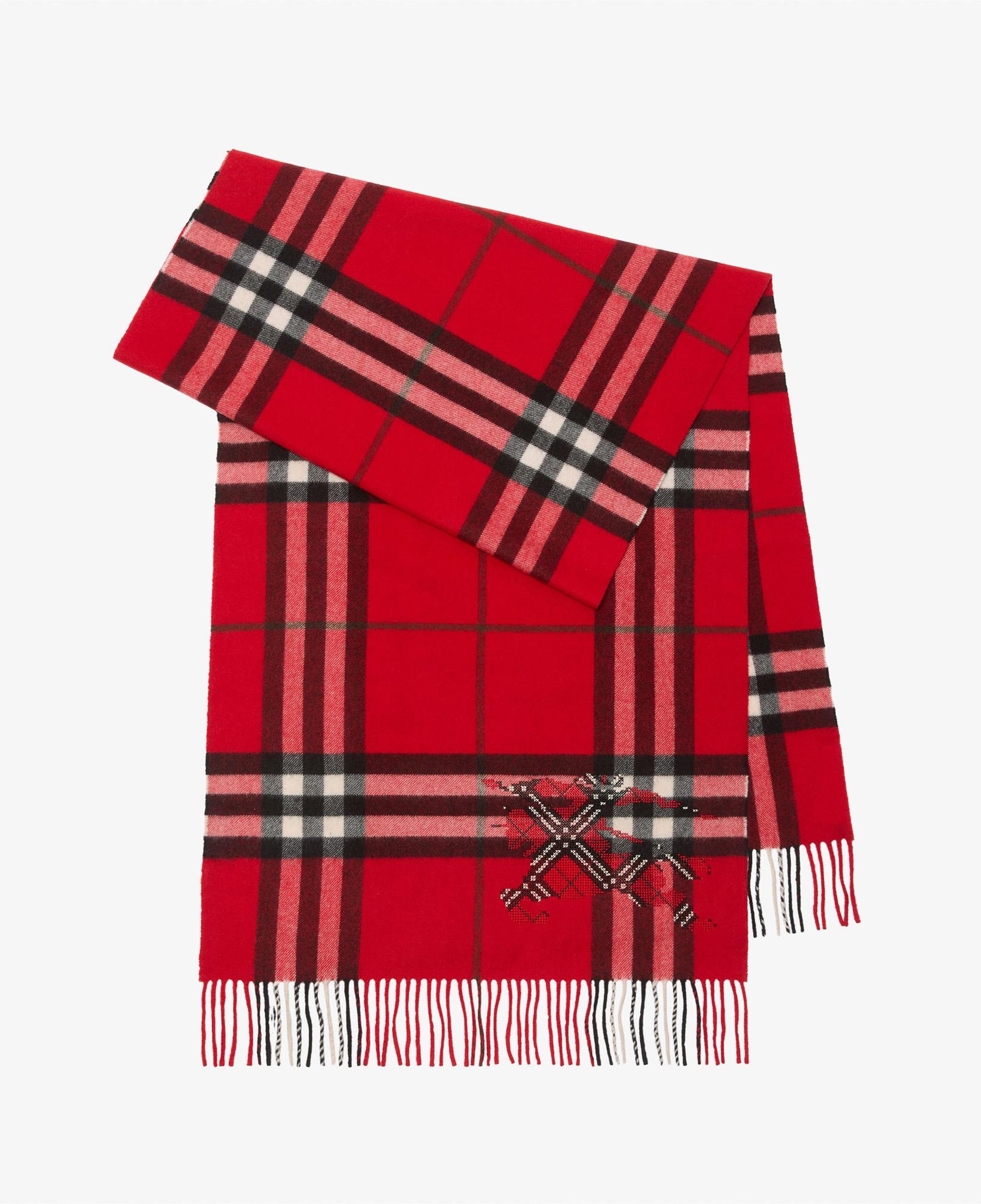 Burberry Check Ekd X Stıtch Kadın Kırmızı Atkı