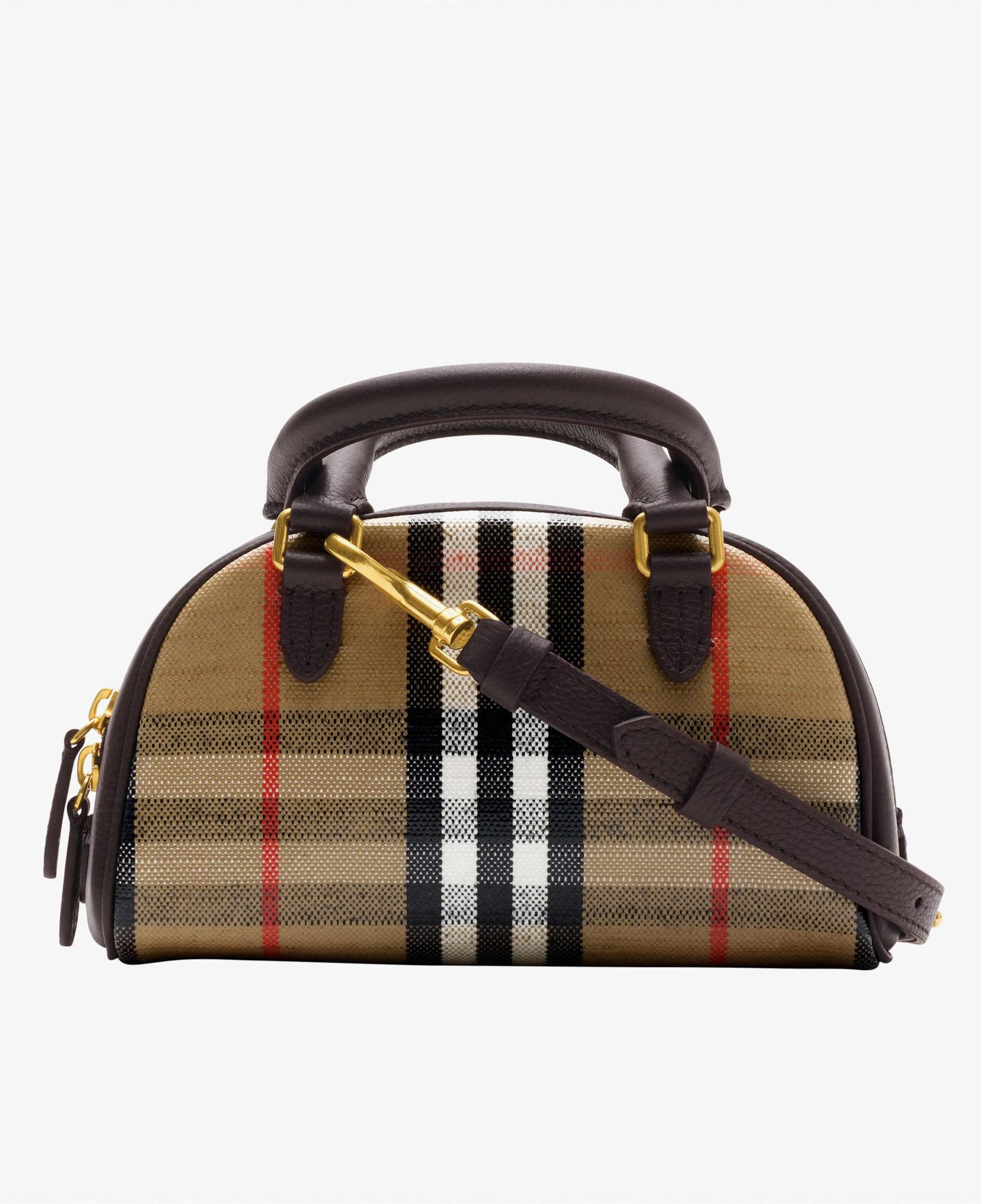 Burberry Highlands Bowling Kadın Bej Keten Çanta
