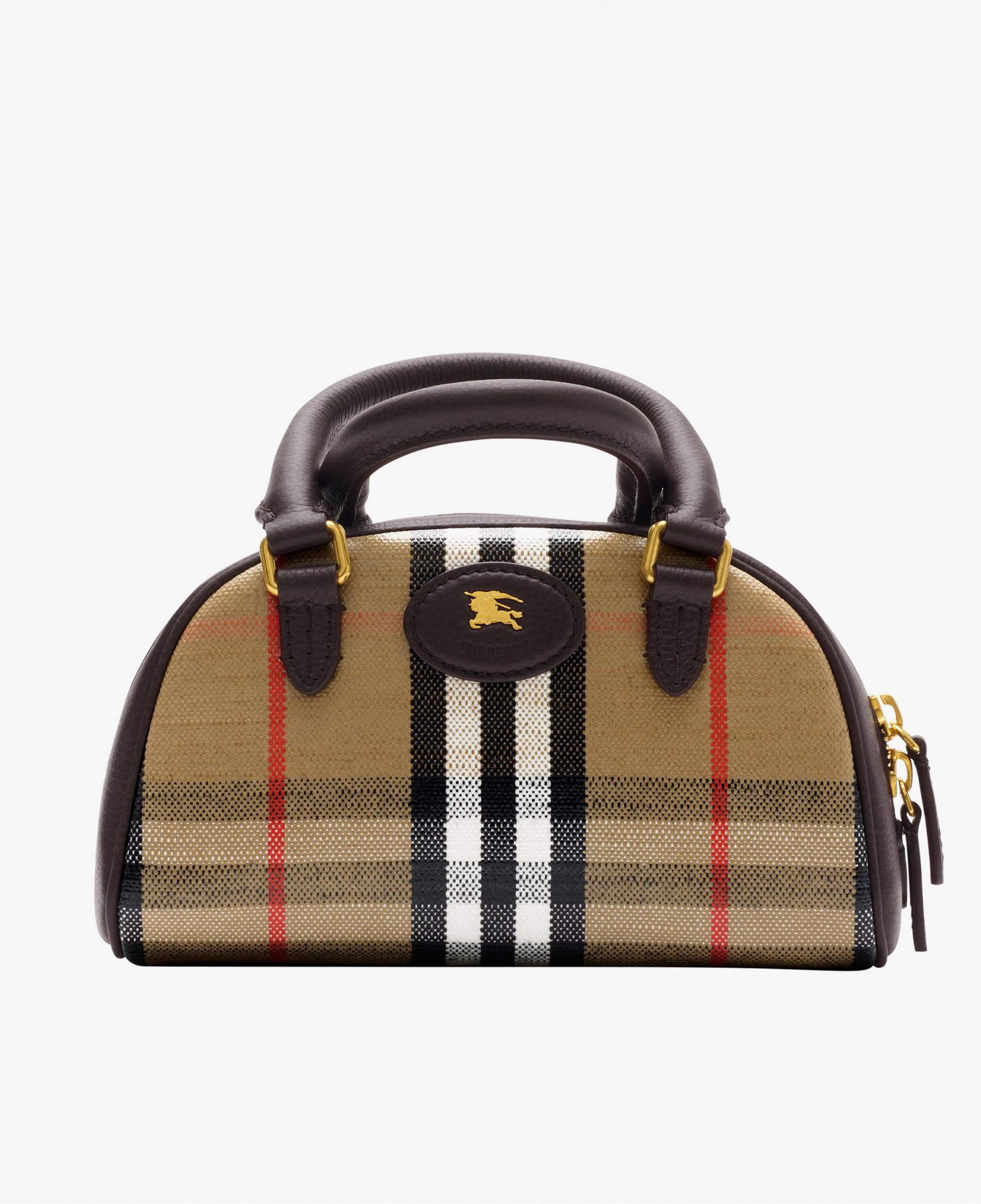 Burberry Highlands Bowling Kadın Bej Keten Çanta