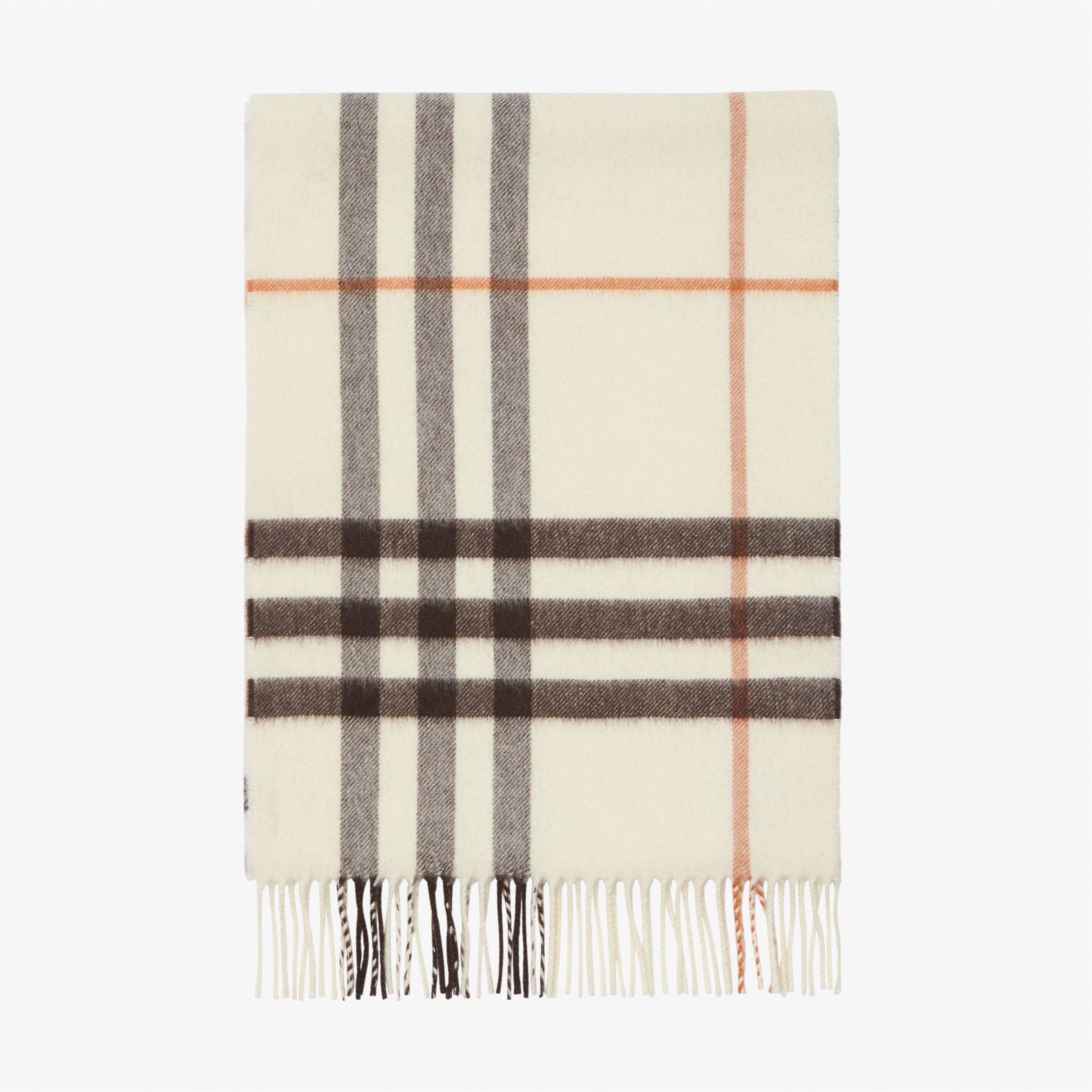 Burberry Giant Check Kadın Beyaz Atkı