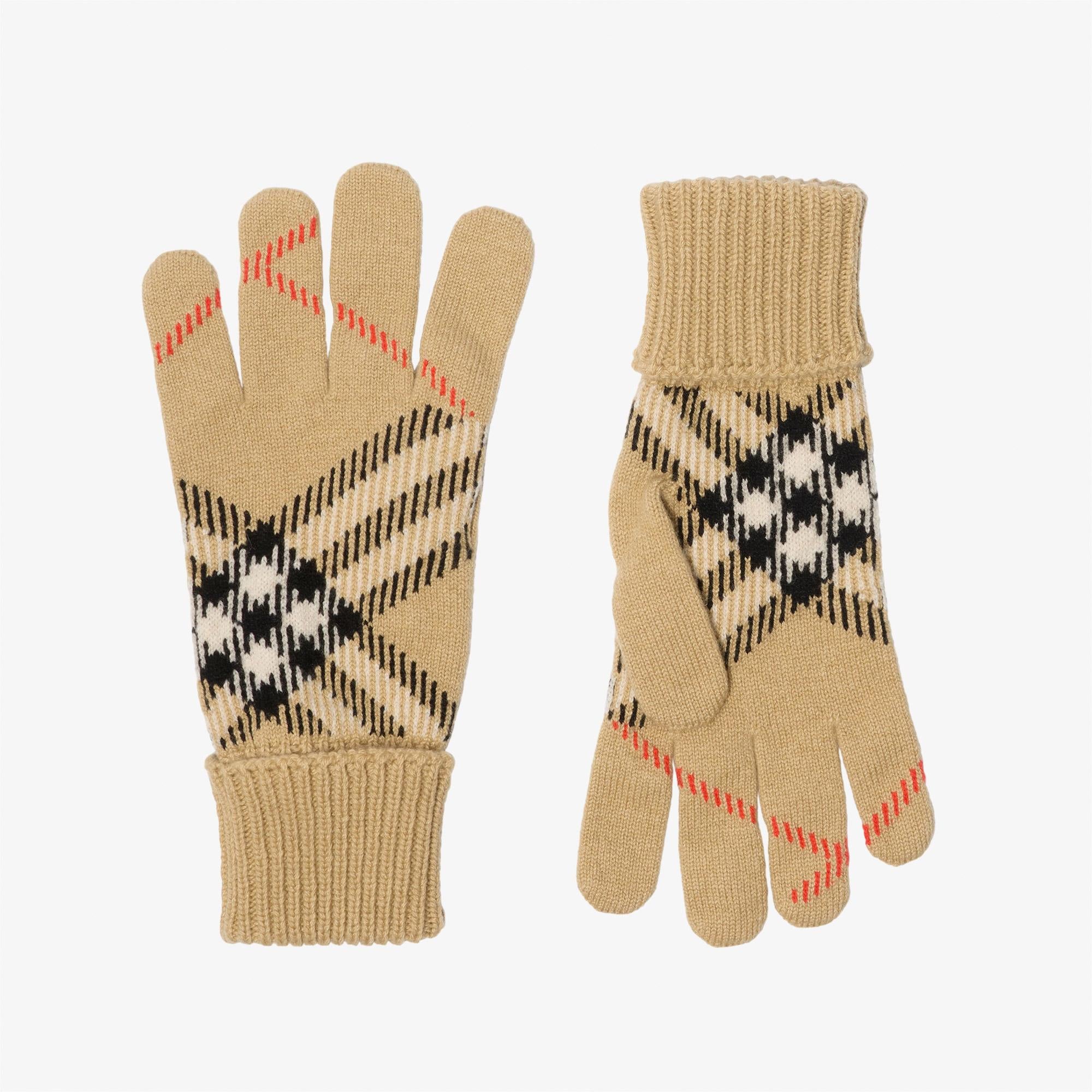 Burberry Core Check Erkek Bej Eldiven