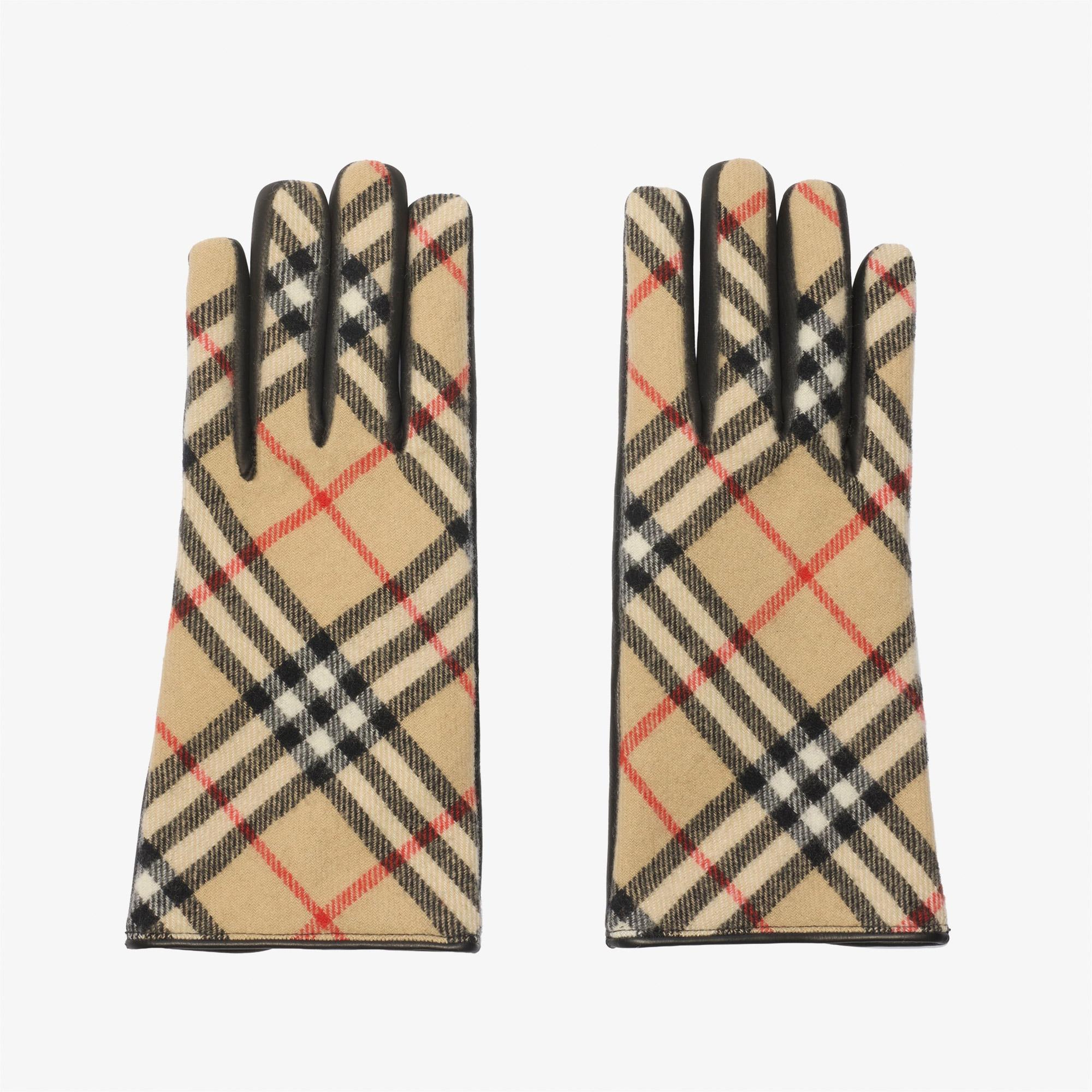Burberry Core Check Erkek Bej Eldiven