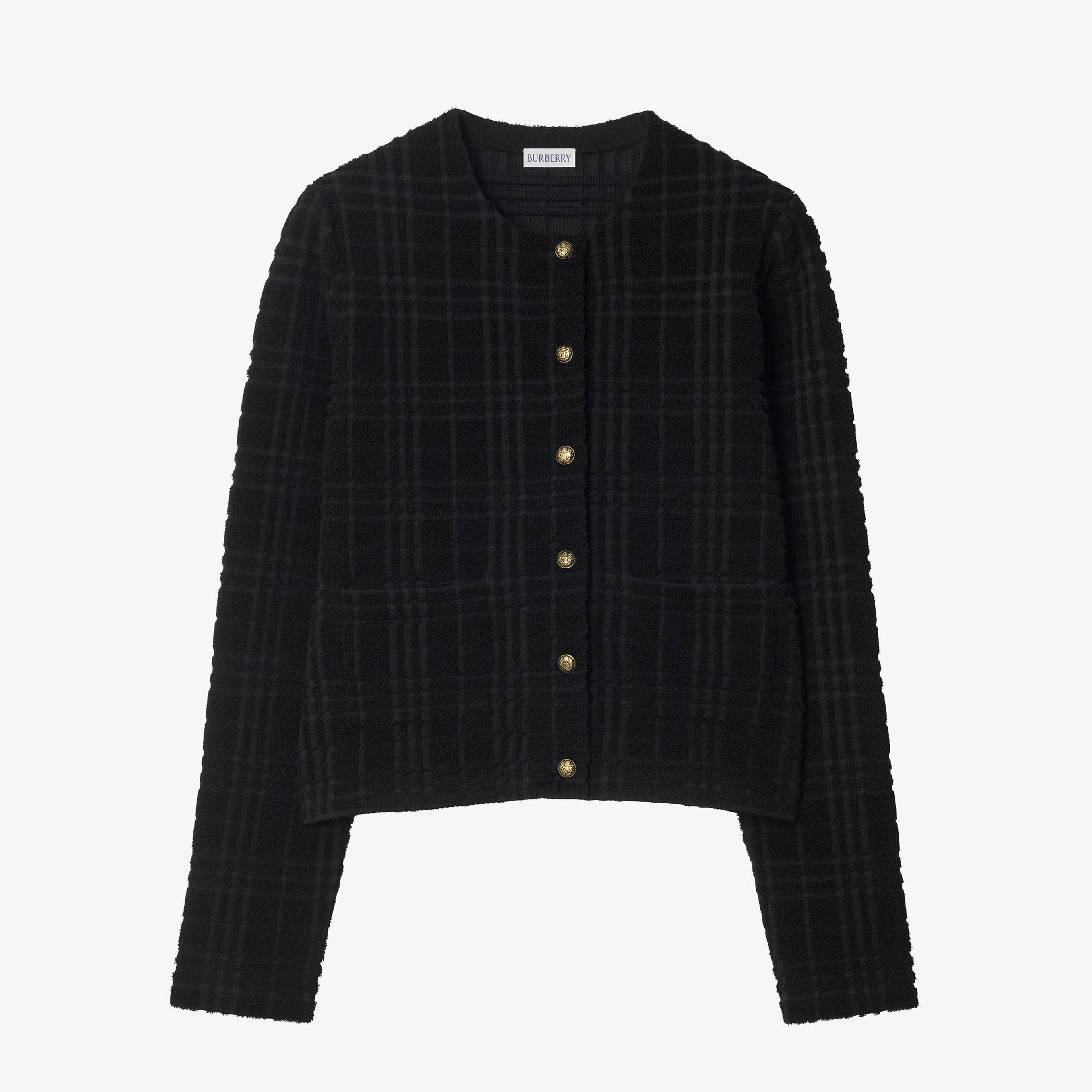 Burberry Ellen Check Kadın Siyah Hırka