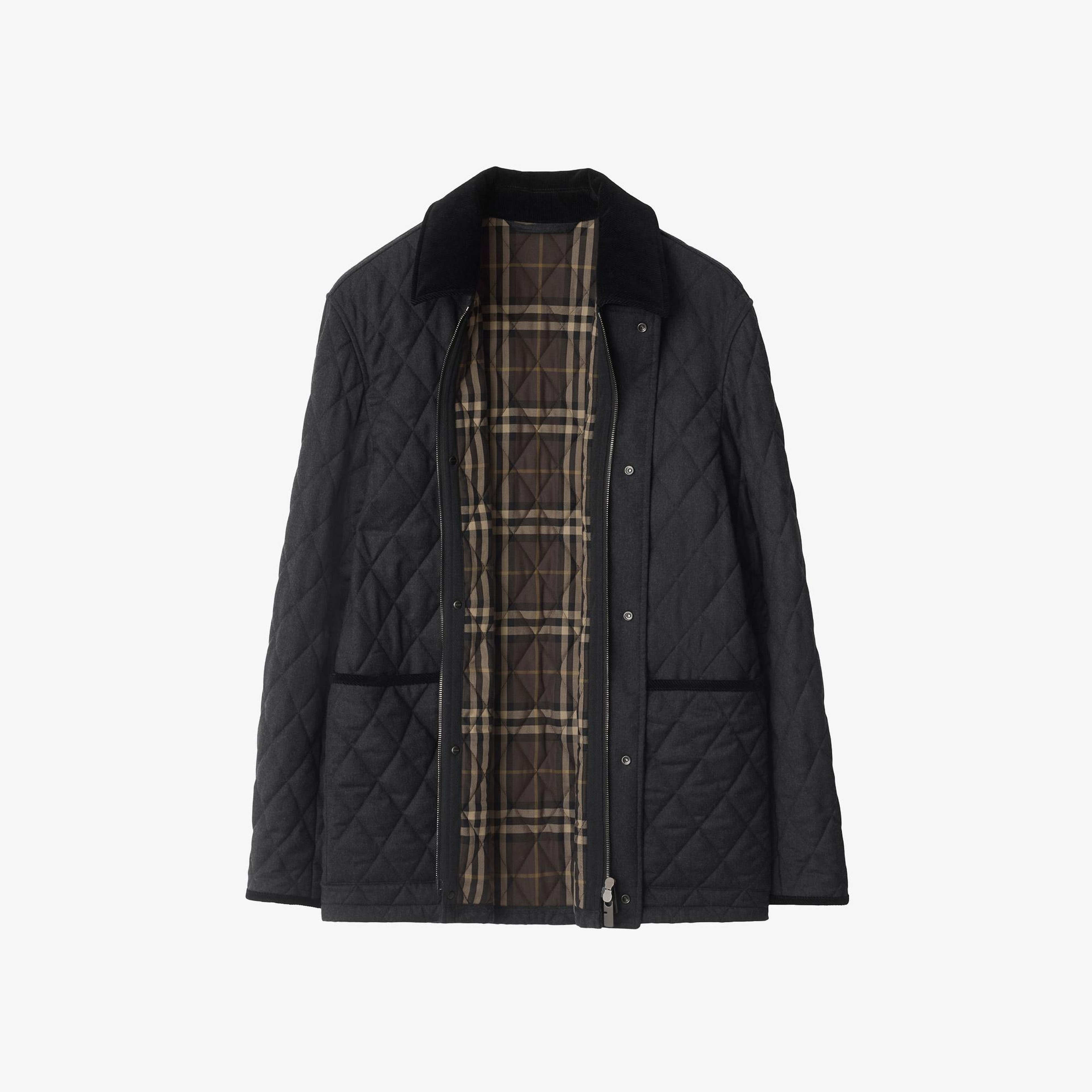 Burberry Haddington Erkek Gri Mont