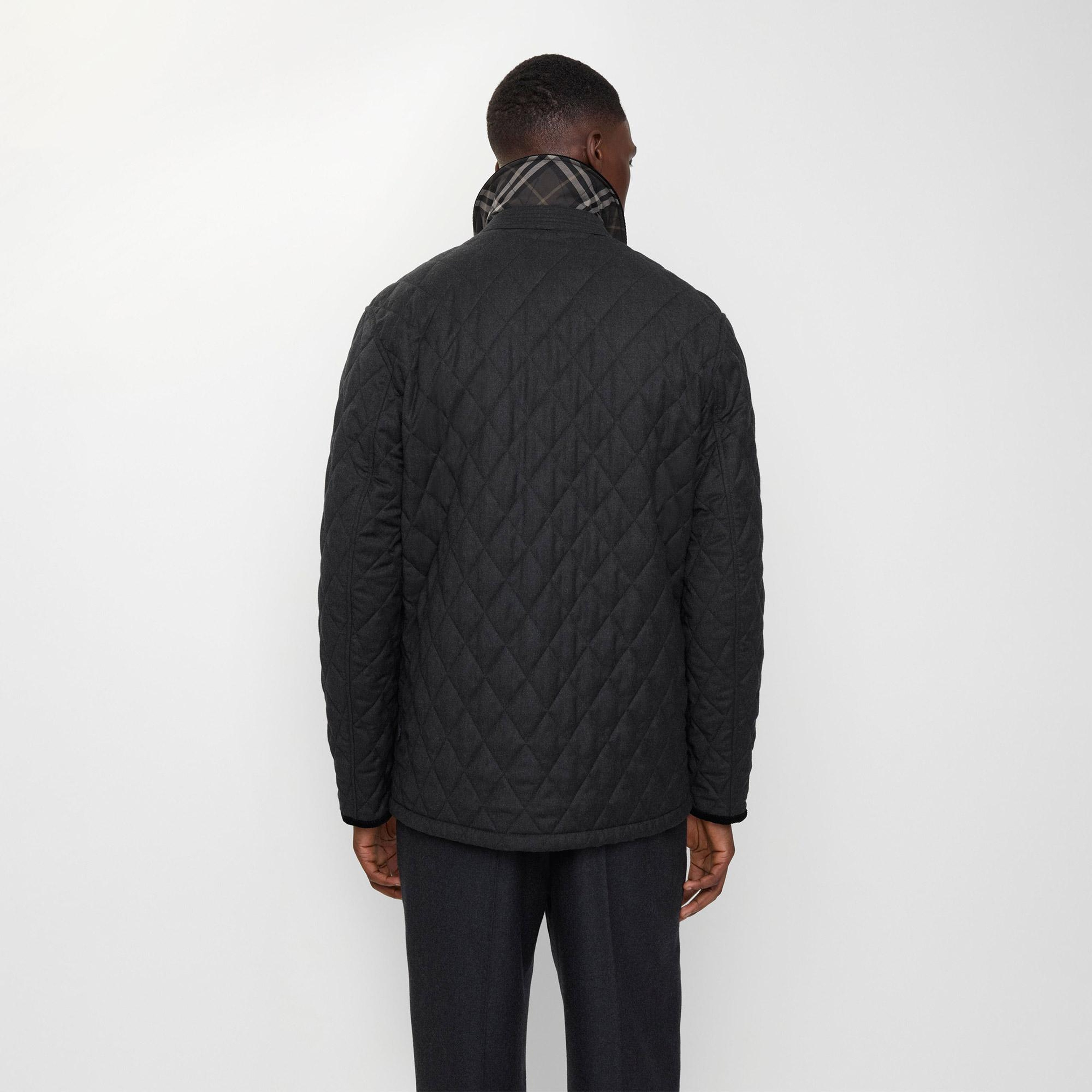 Burberry Haddington Erkek Gri Mont