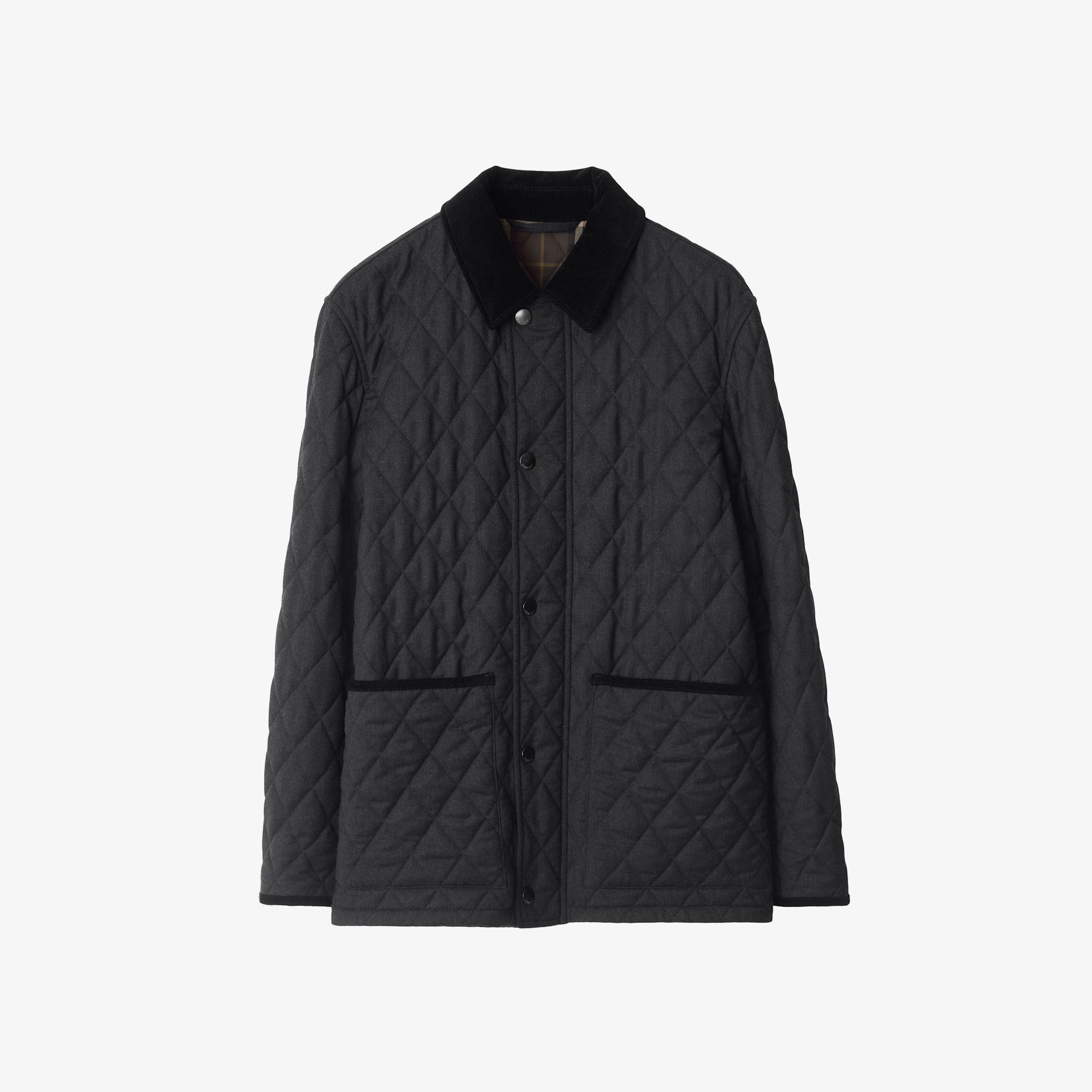 Burberry Haddington Erkek Gri Mont