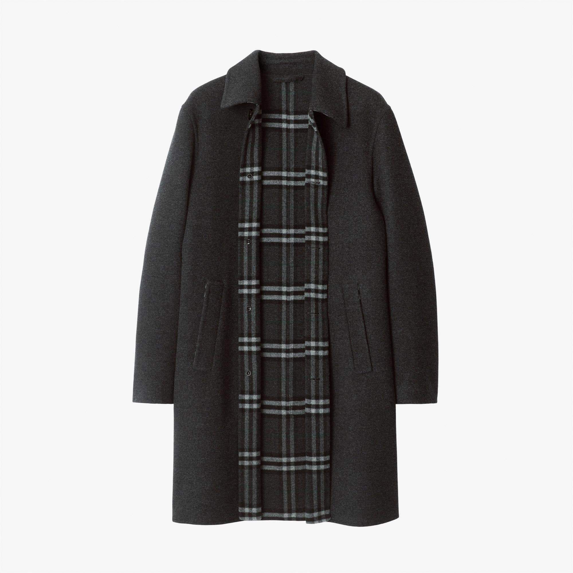 Burberry Worthing Erkek Gri Kaban