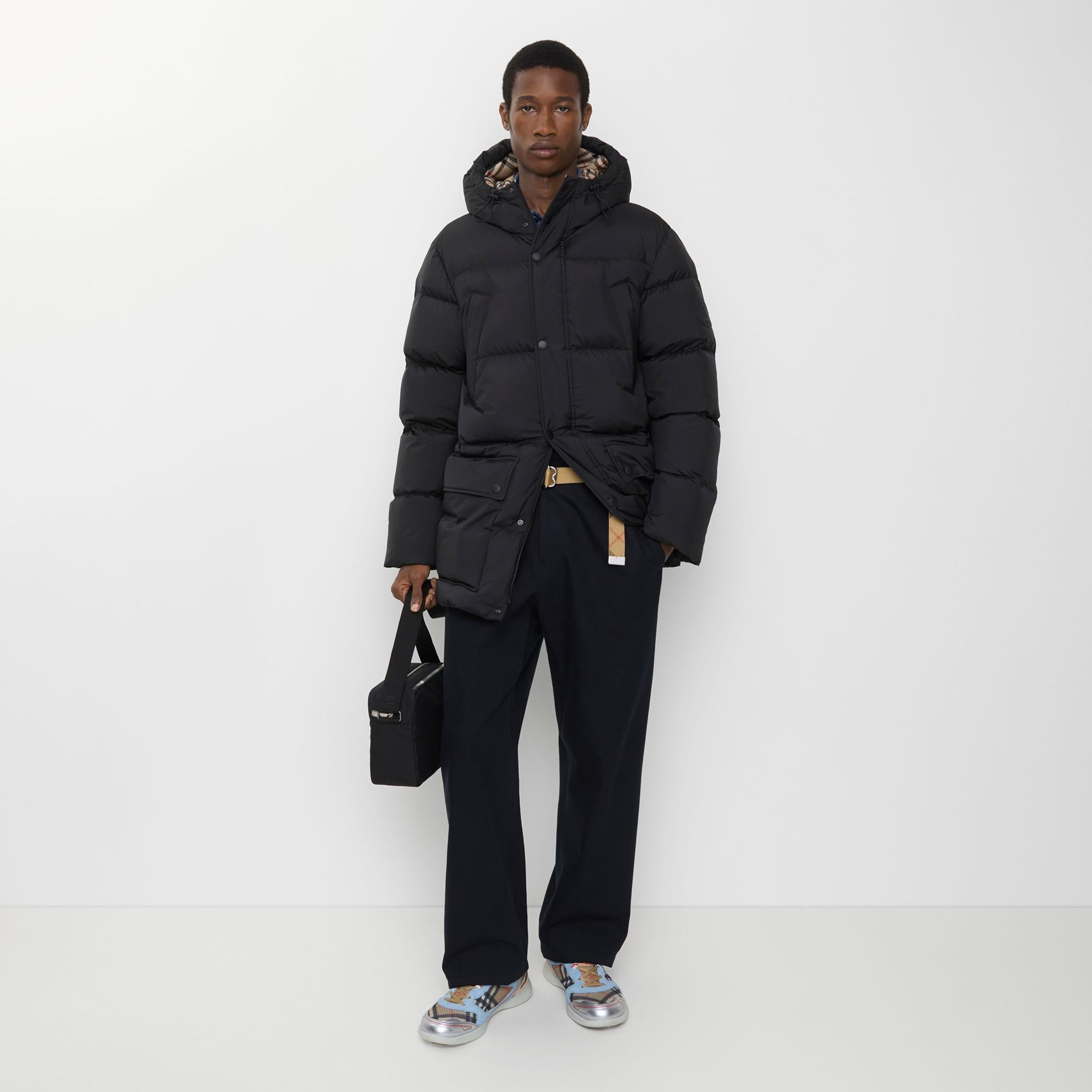 Burberry Burford Erkek Siyah Mont