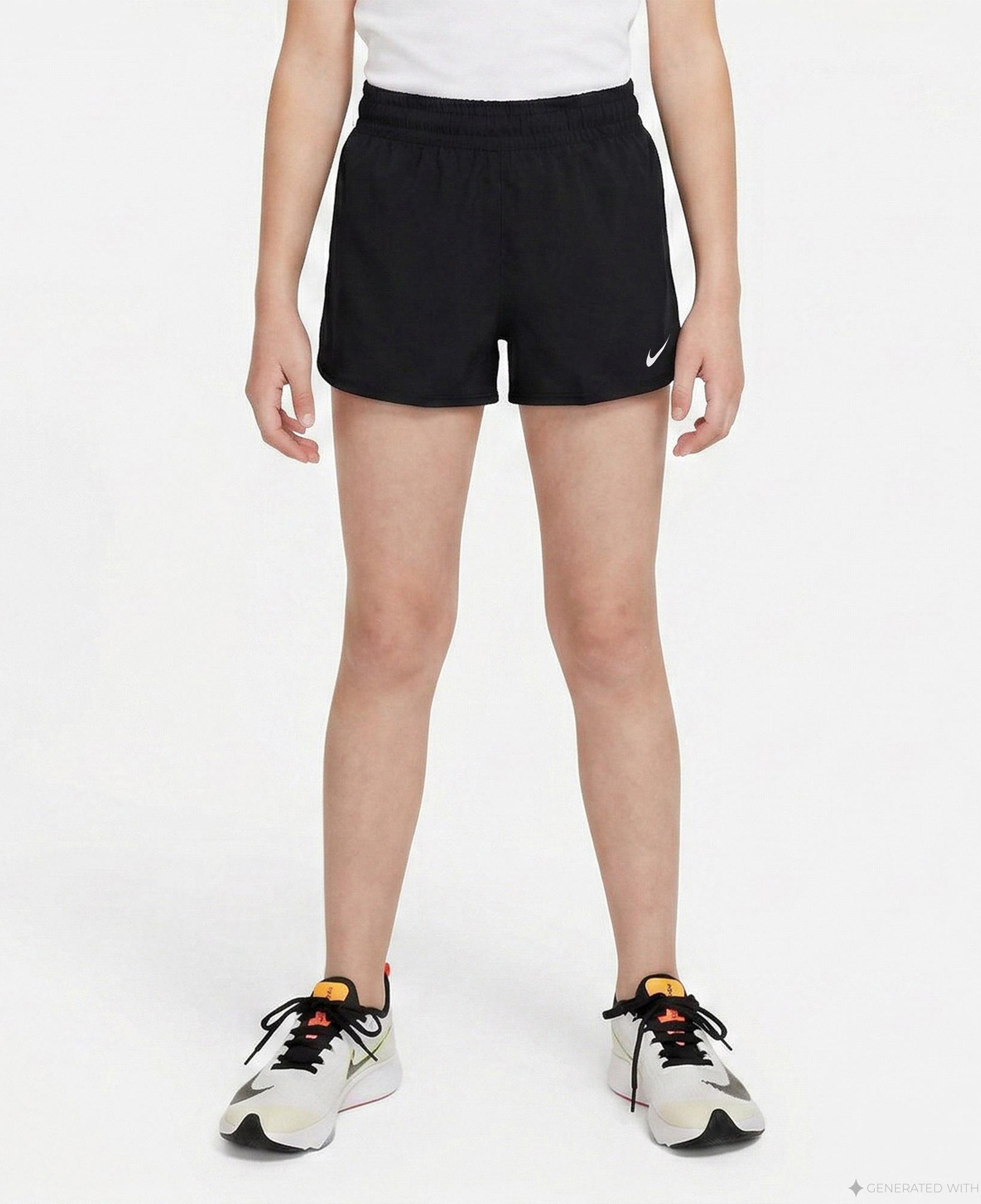 Nike Dri-Fit One Woven High Rise Çocuk Siyah Şort