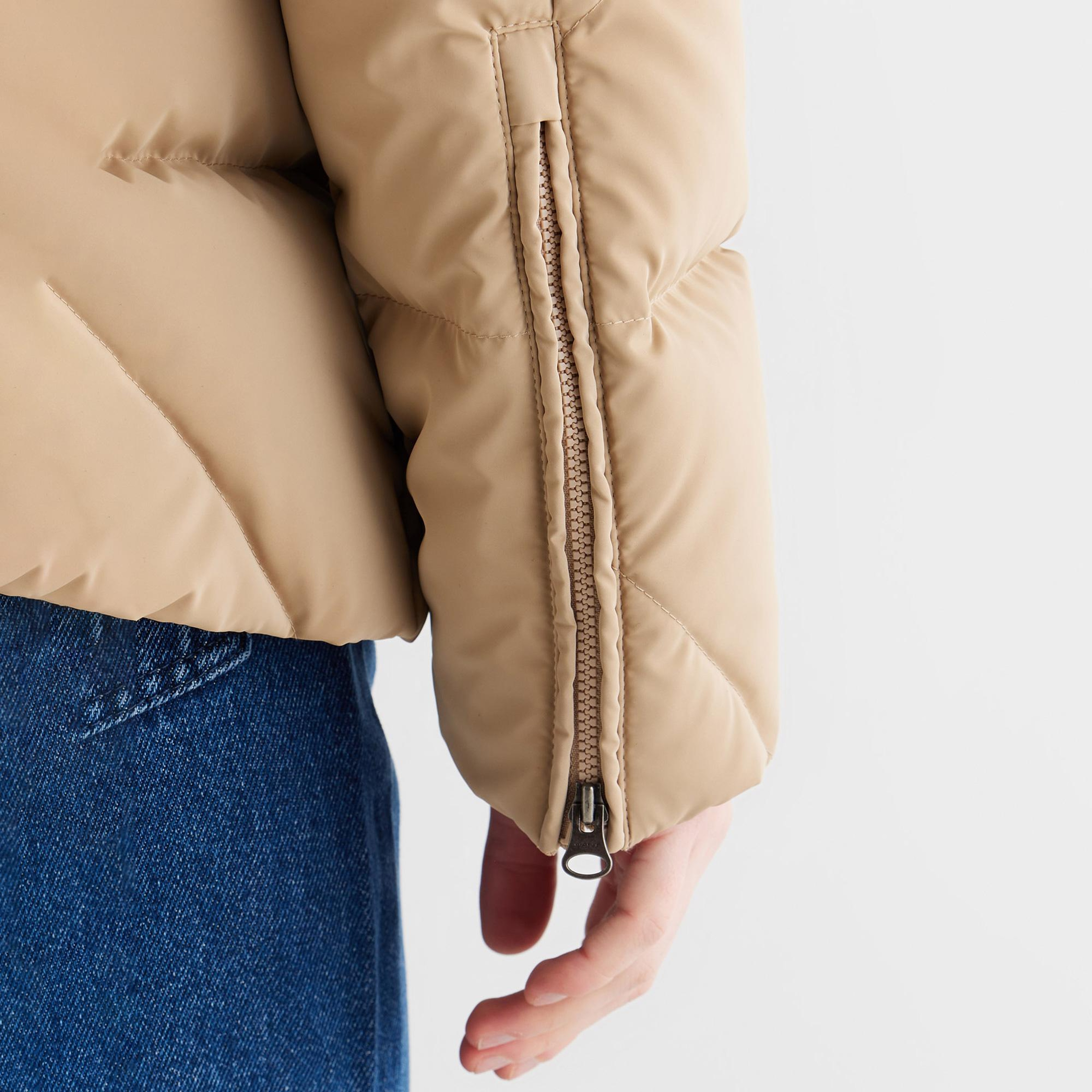GANT Kadın Bej Regular Fit Fermuarlı Mont