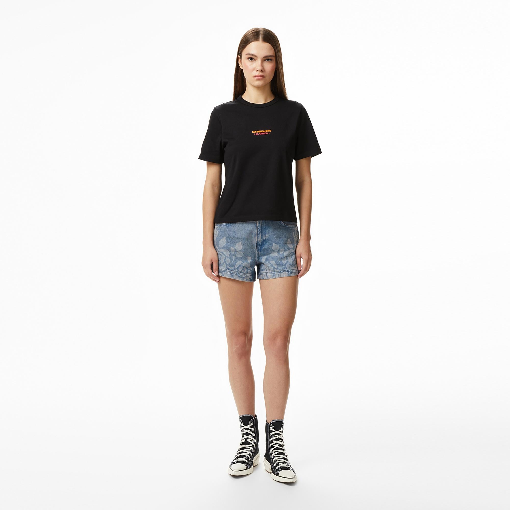 Les Benjamins 013 Kadın Siyah T-Shirt
