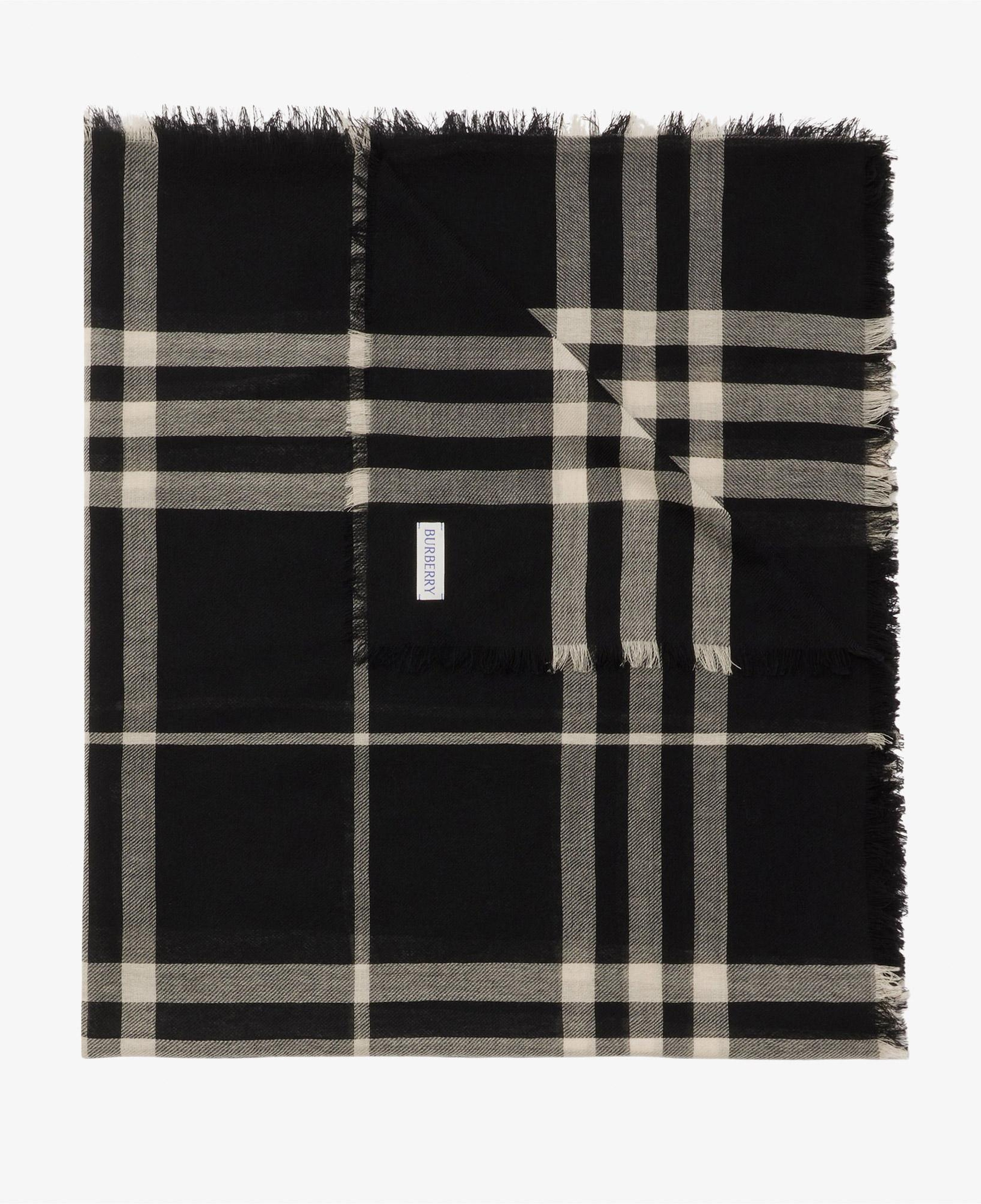 Burberry Check Yün Kadın Siyah Atkı