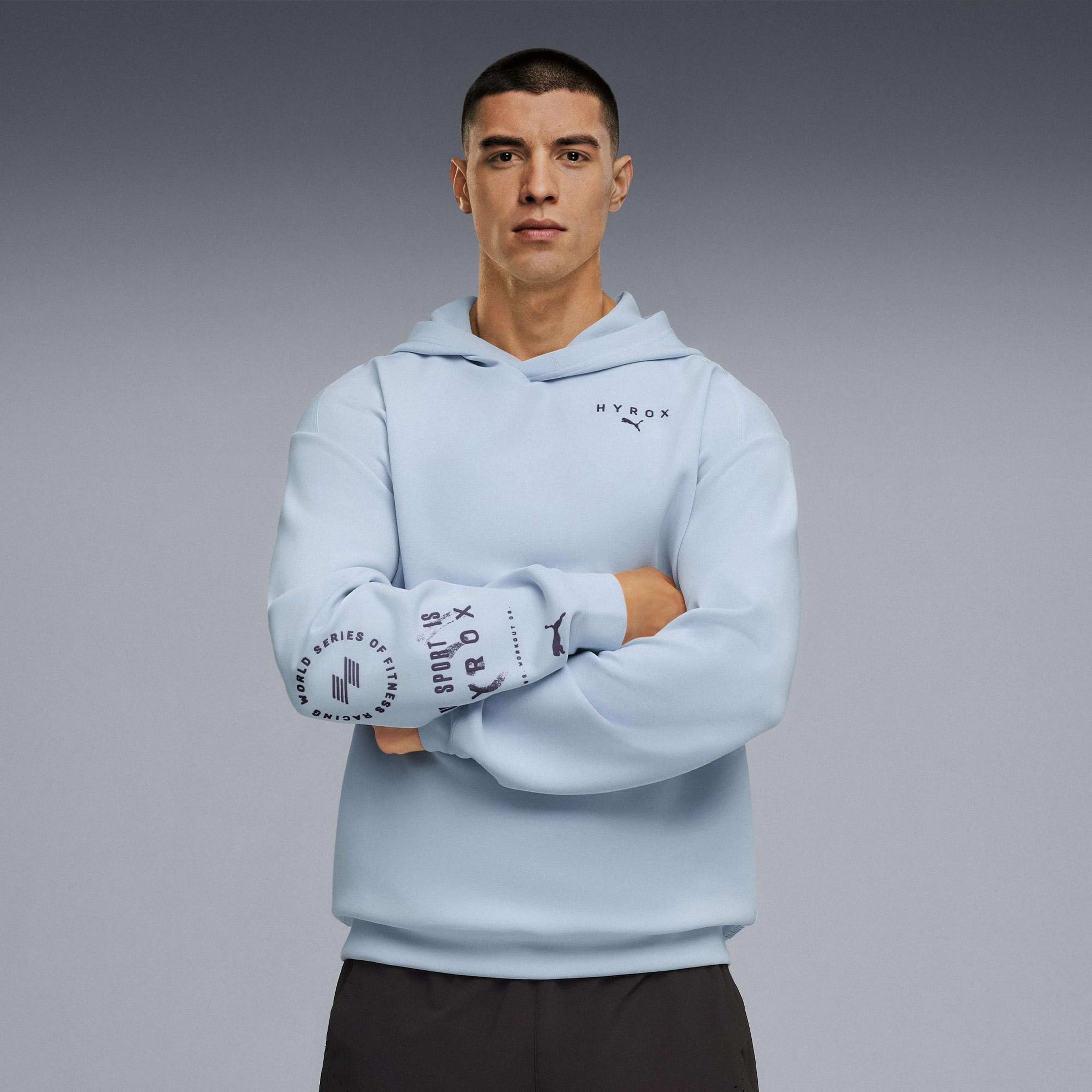 Puma x Hyrox Cldspun Erkek Mavi Antrenman Sweatshirt