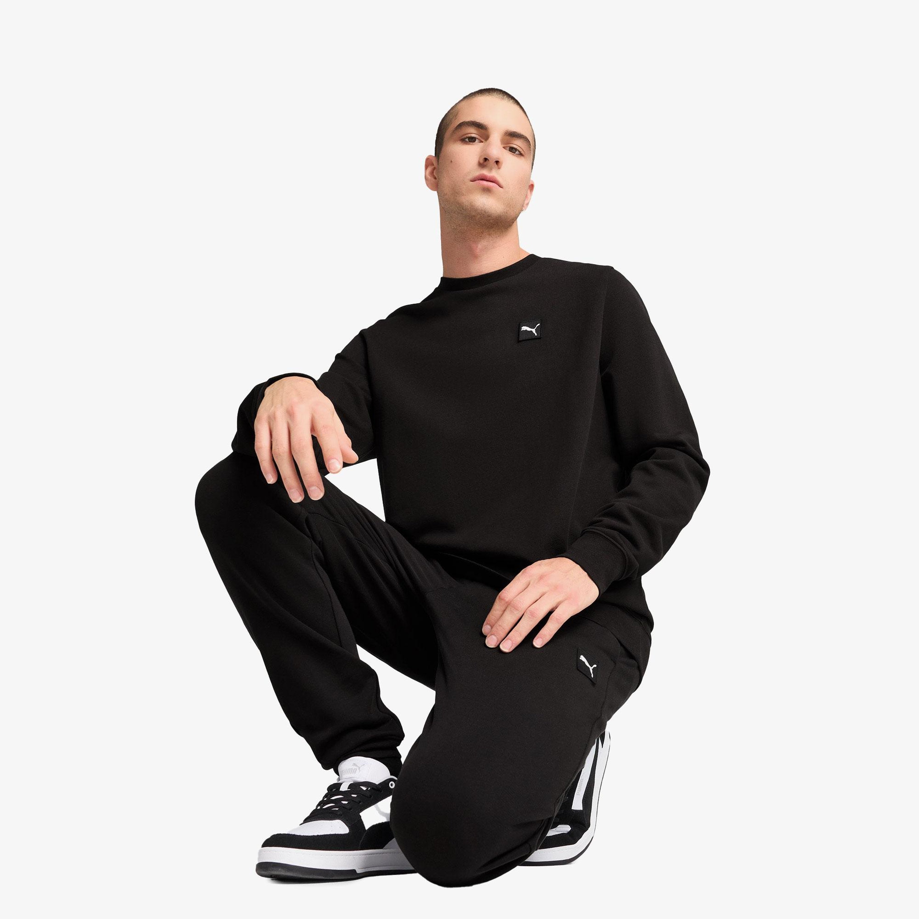 Puma Essentials Elevated Erkek Siyah Uzun Kollu Tişört