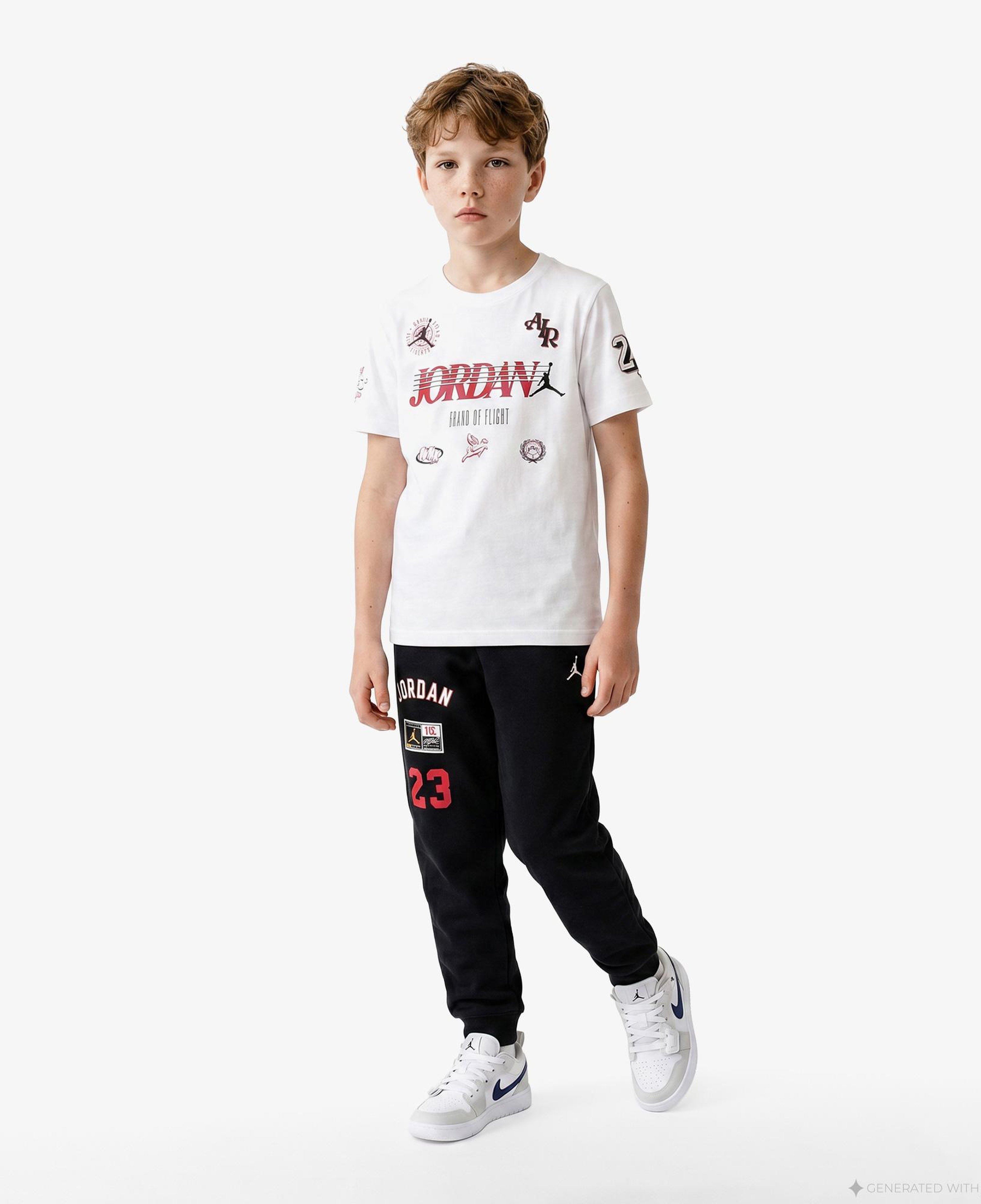 Jordan Sports Club Erkek Çocuk Beyaz T-Shirt