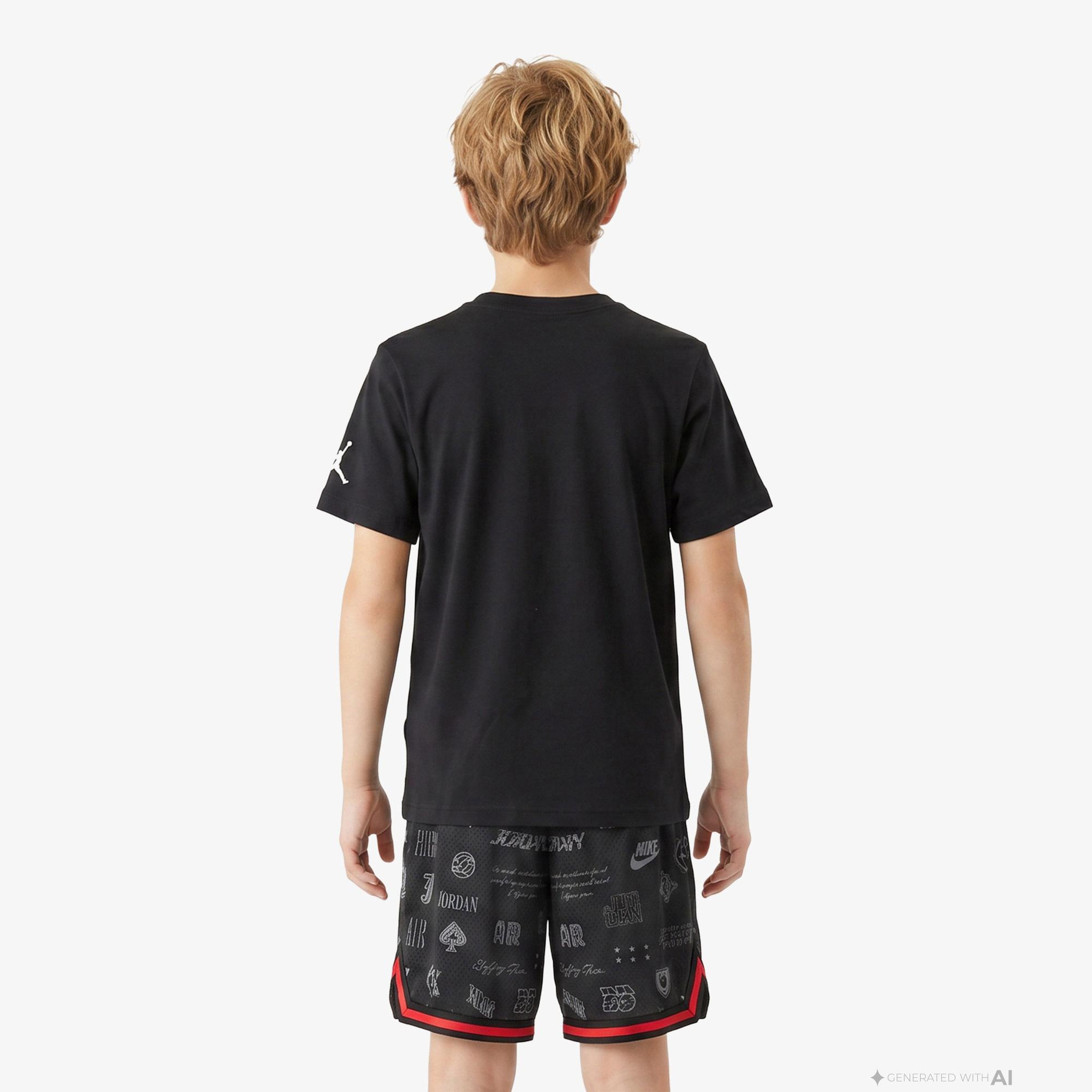 Jordan Tie-Dye Jumpman Erkek Çocuk Siyah T-Shirt