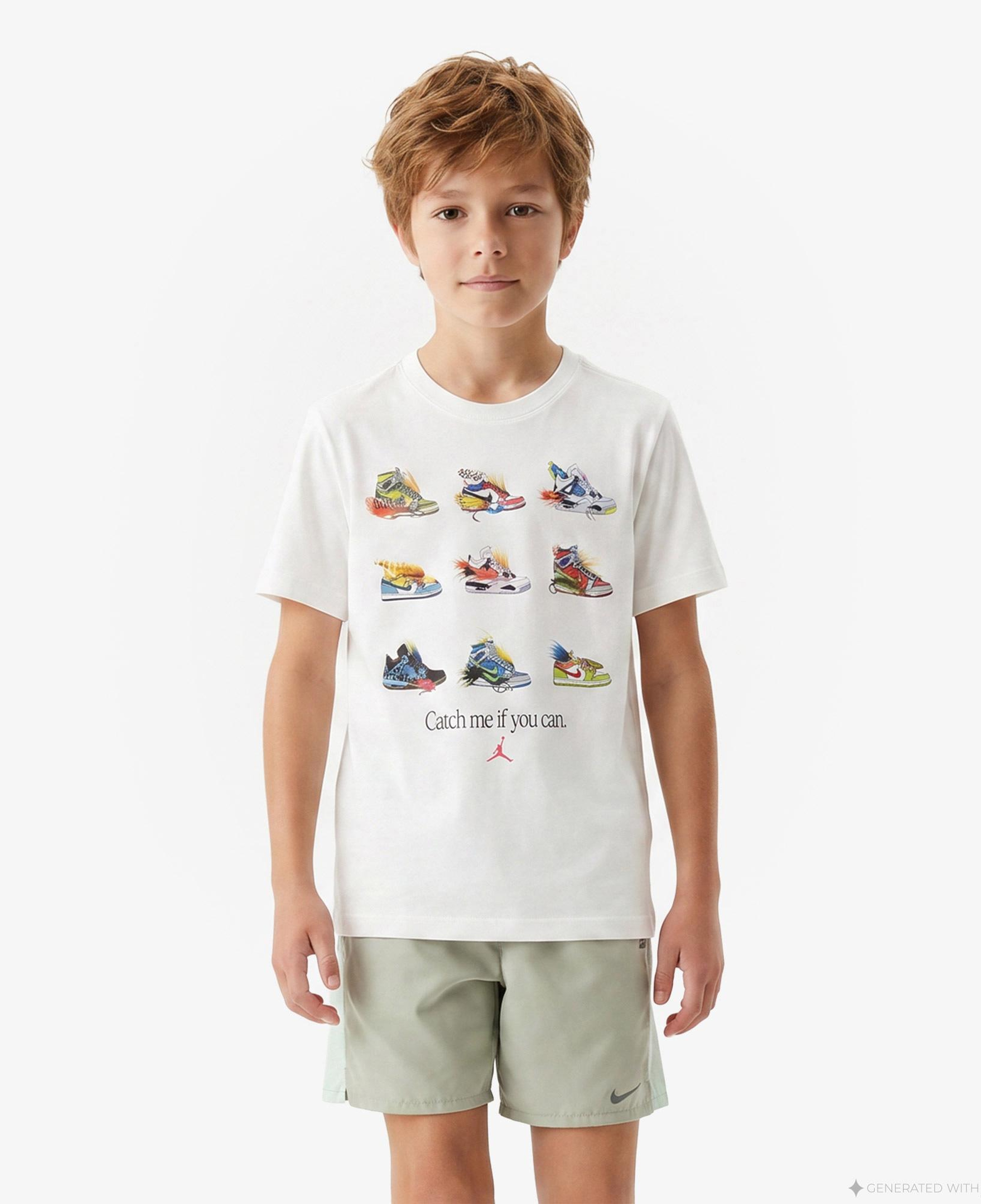 Jordan Fishing Lures Erkek Çocuk Krem Rengi T-Shirt