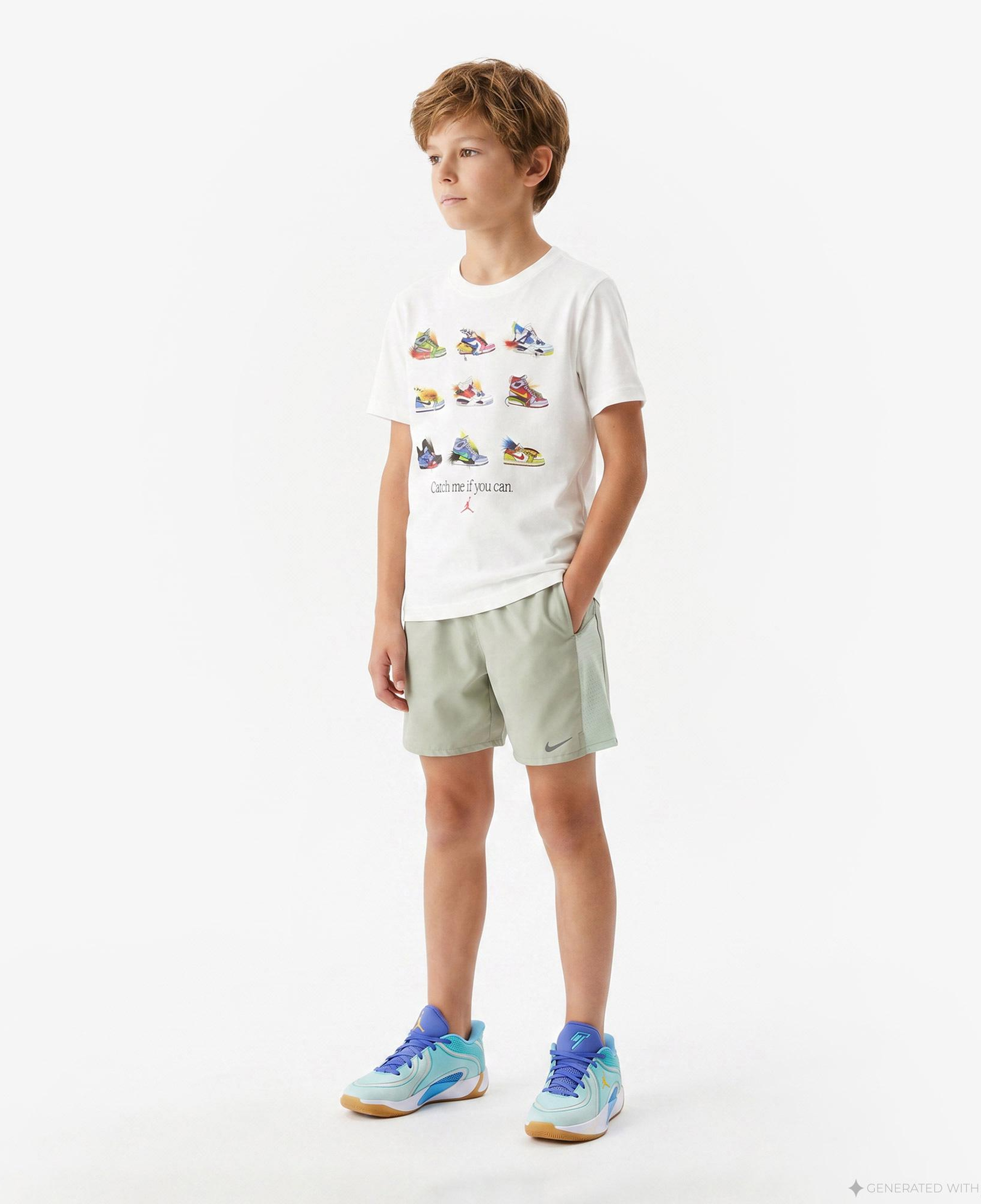 Jordan Fishing Lures Erkek Çocuk Krem Rengi T-Shirt
