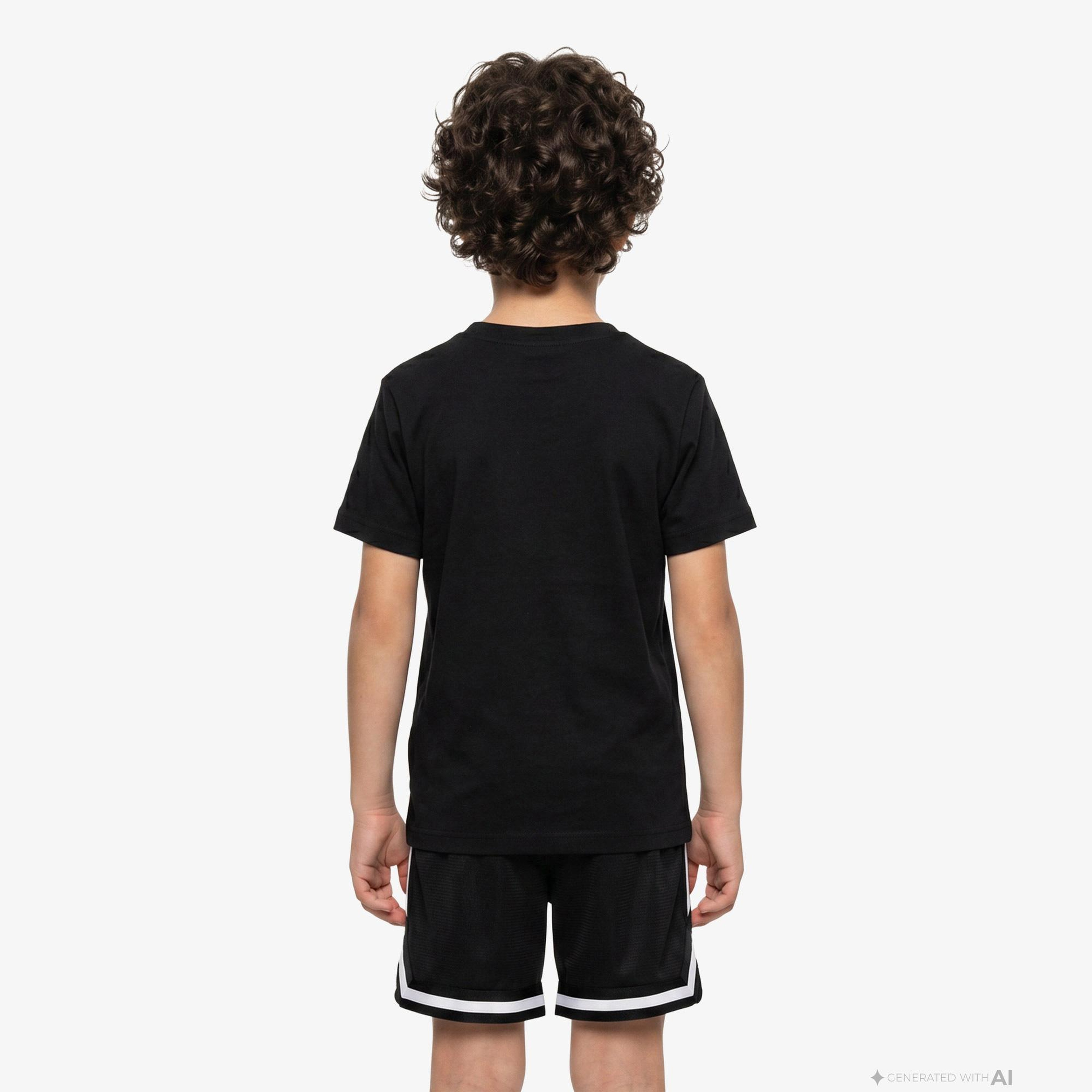 Jordan Jumpman Swoosh Intersectio Erkek Çocuk Siyah T-Shirt