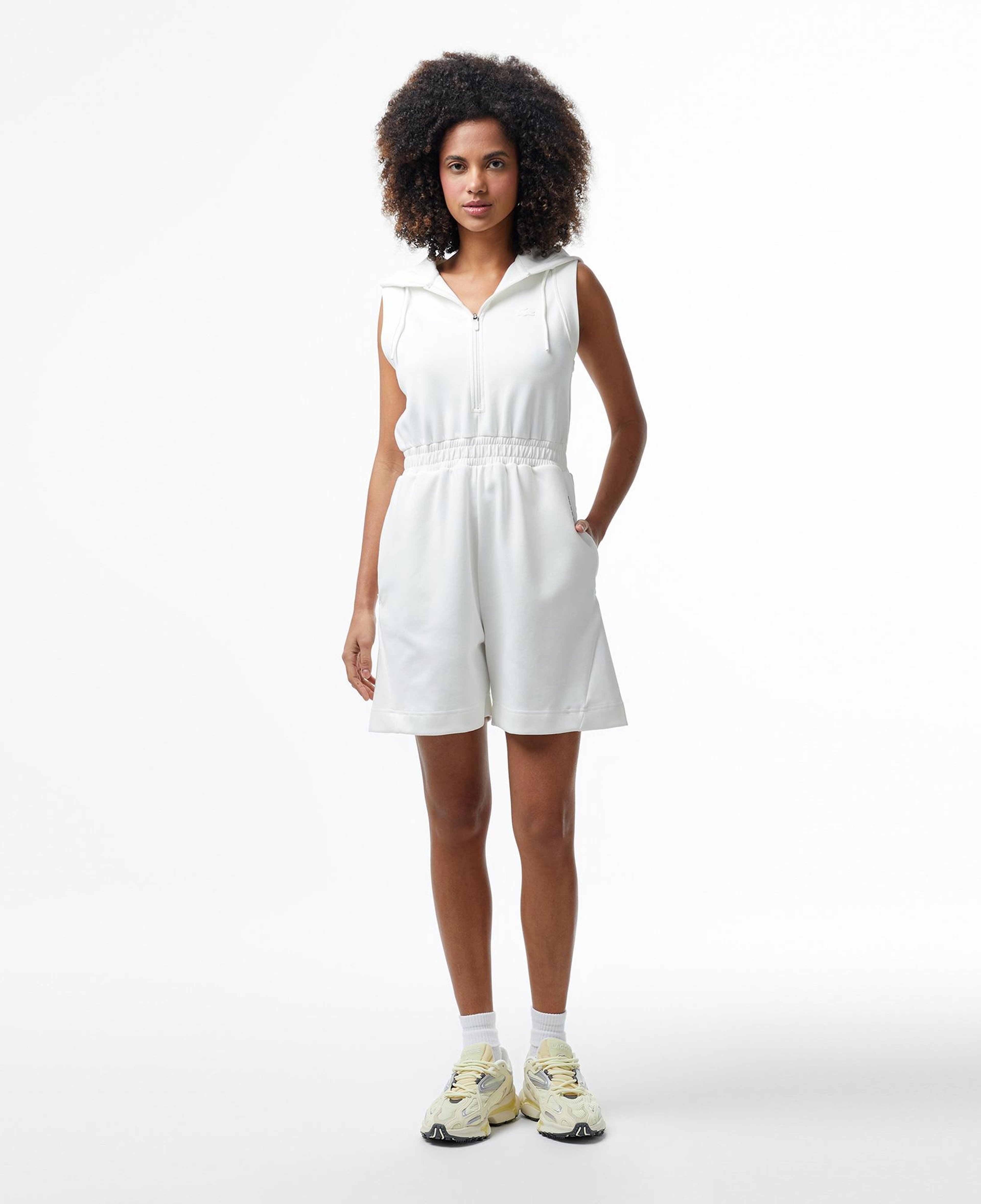 Lacoste House of SuperStep x Lacoste Kadın Beyaz Elbise